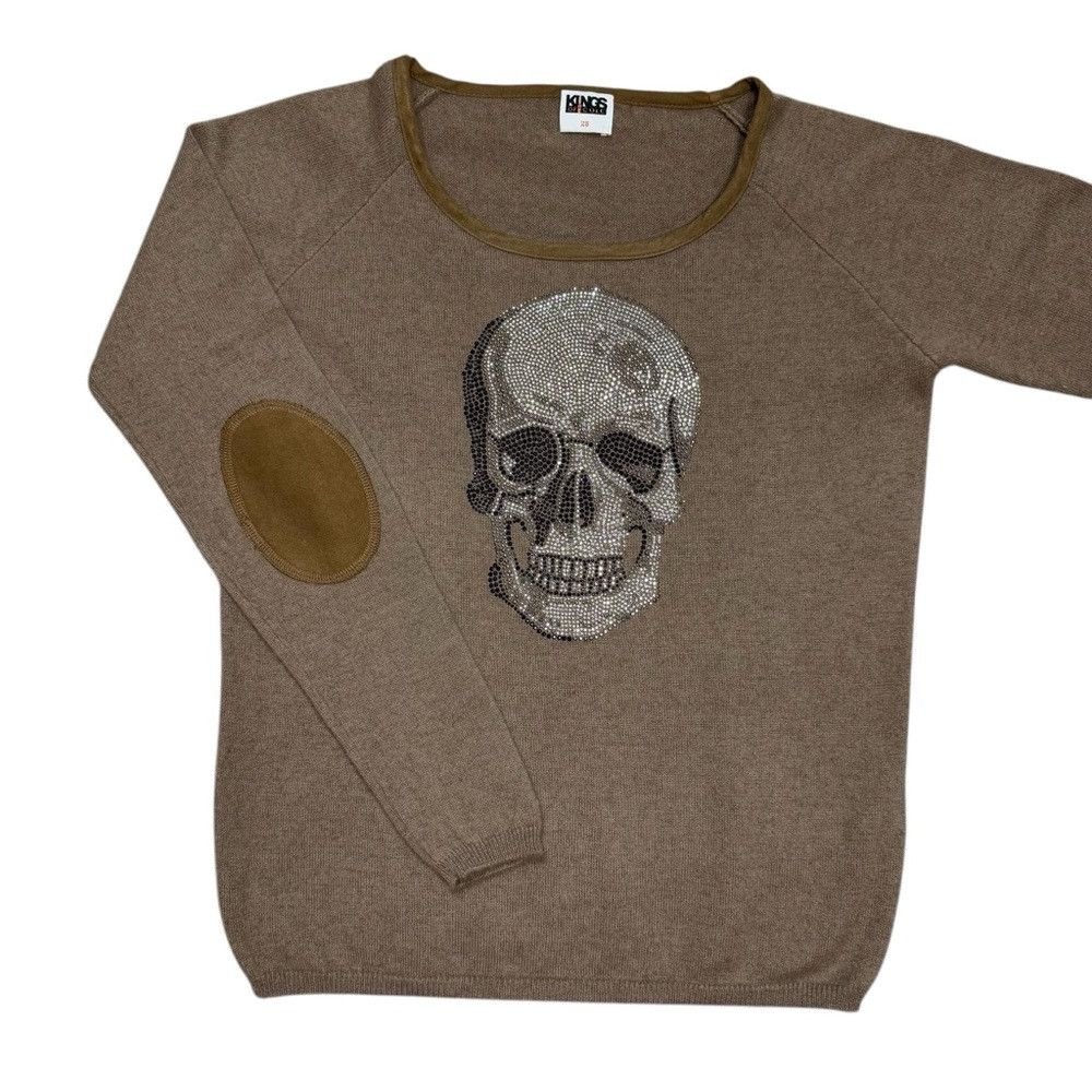Other Kings of Cole Cashmere Rhinestone Skull Sweater Size XS Size XS / US 0-2 / IT 36-38 - 5 Thumbnail