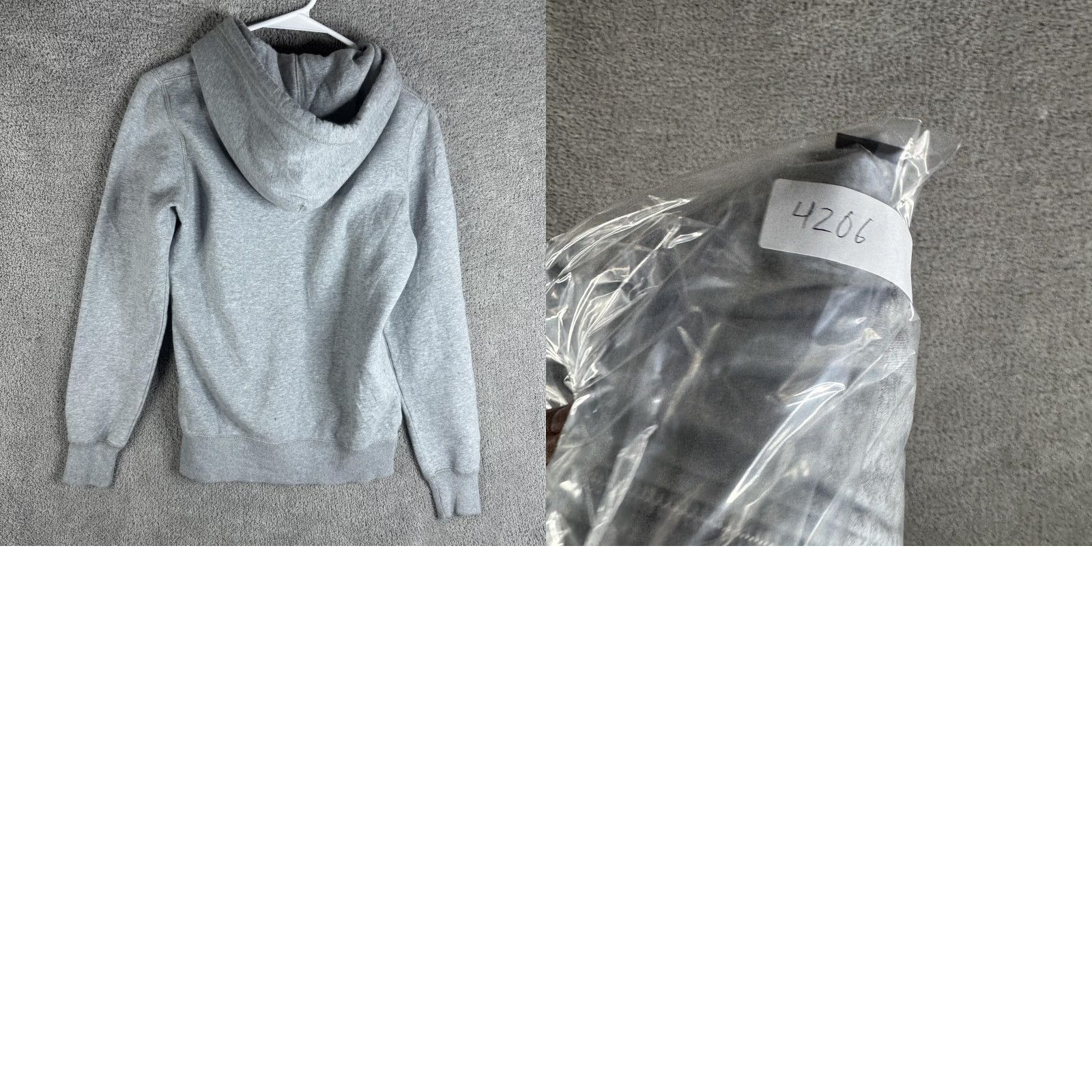 Nike Nike Hoodie Mens Small Gray Full Zip Fleece Sweatshirt Swoosh Logo Regular Fit Size US S / EU 44-46 / 1 - 9 Thumbnail