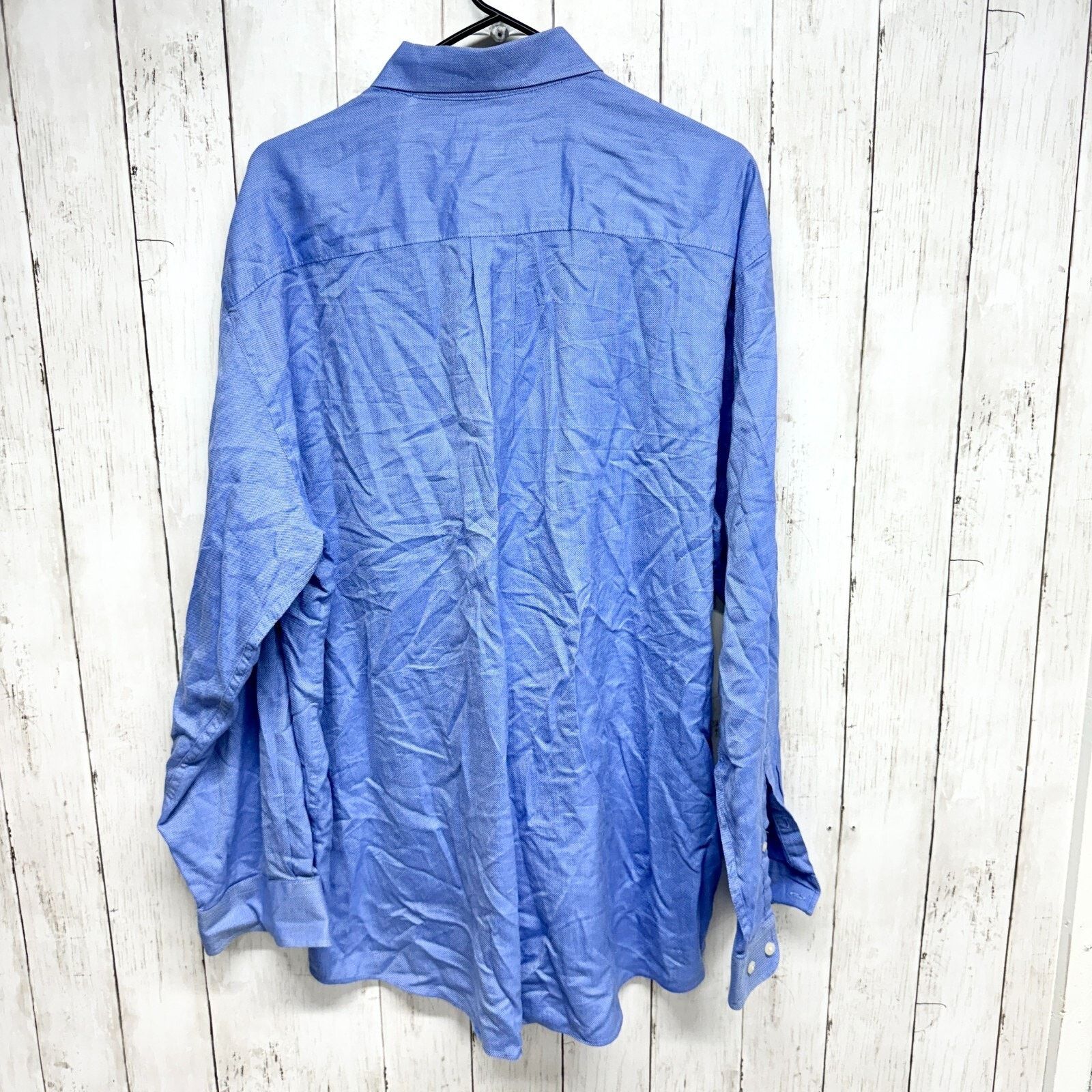 Alan Flusser Alan Flusser Shirt XL Long Sleeve Button Down Cotton Blue Size US XL / EU 56 / 4 - 5 Thumbnail