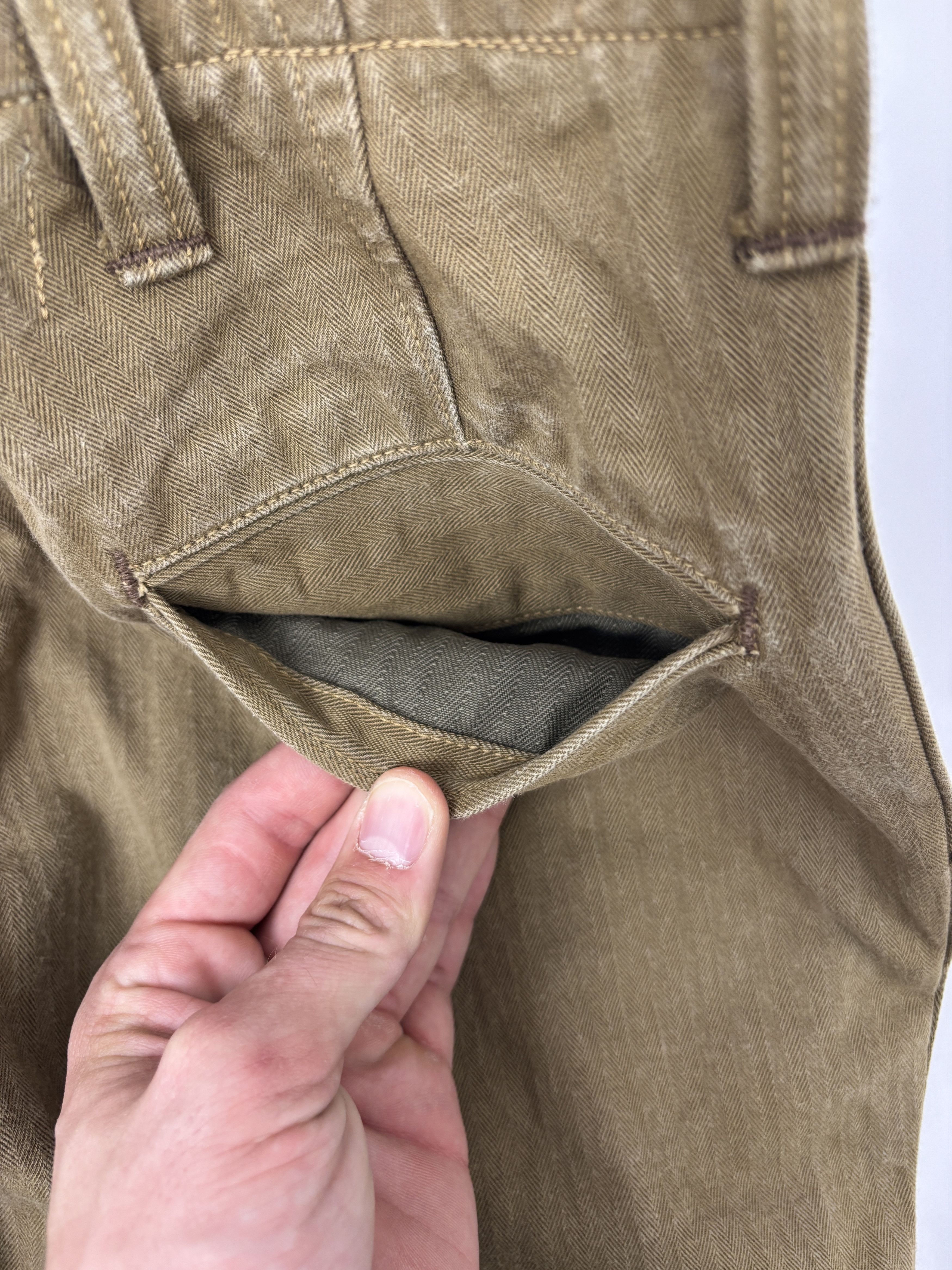 Freewheelers Freewheelers M1942 HBT Trousers Khaki Military Pants Size US 30 / EU 46 - 10 Thumbnail