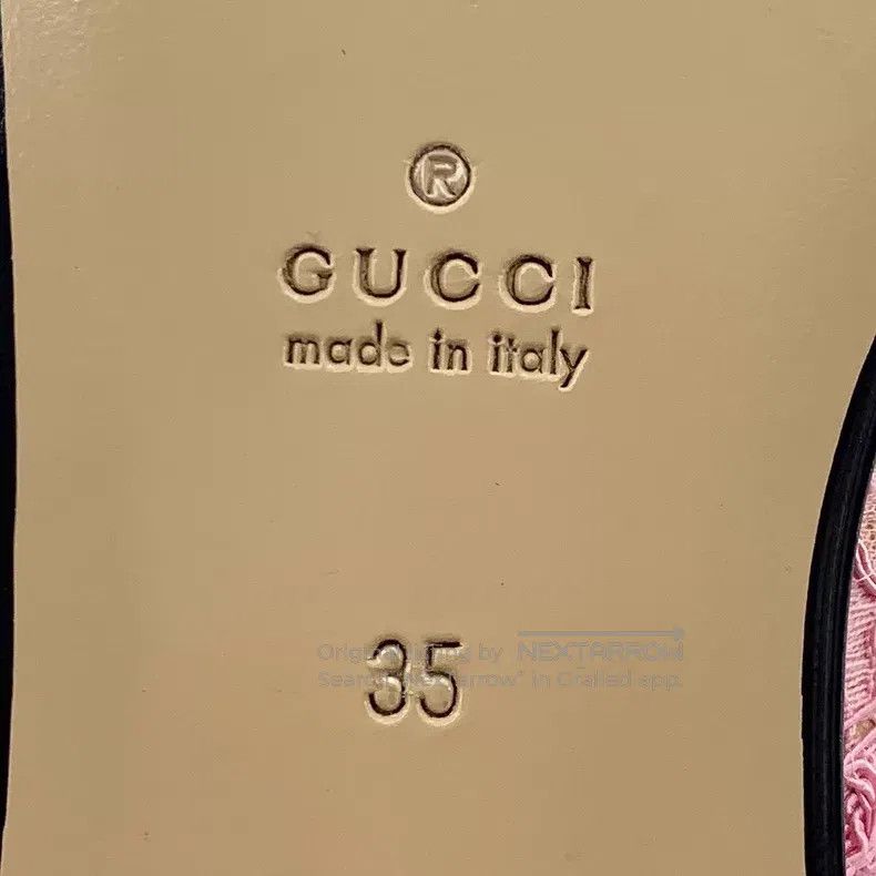 Gucci Gucci Pink lace flower embroidery horse buckle casual flat Size US 4.5 / IT 34.5 - 6 Thumbnail