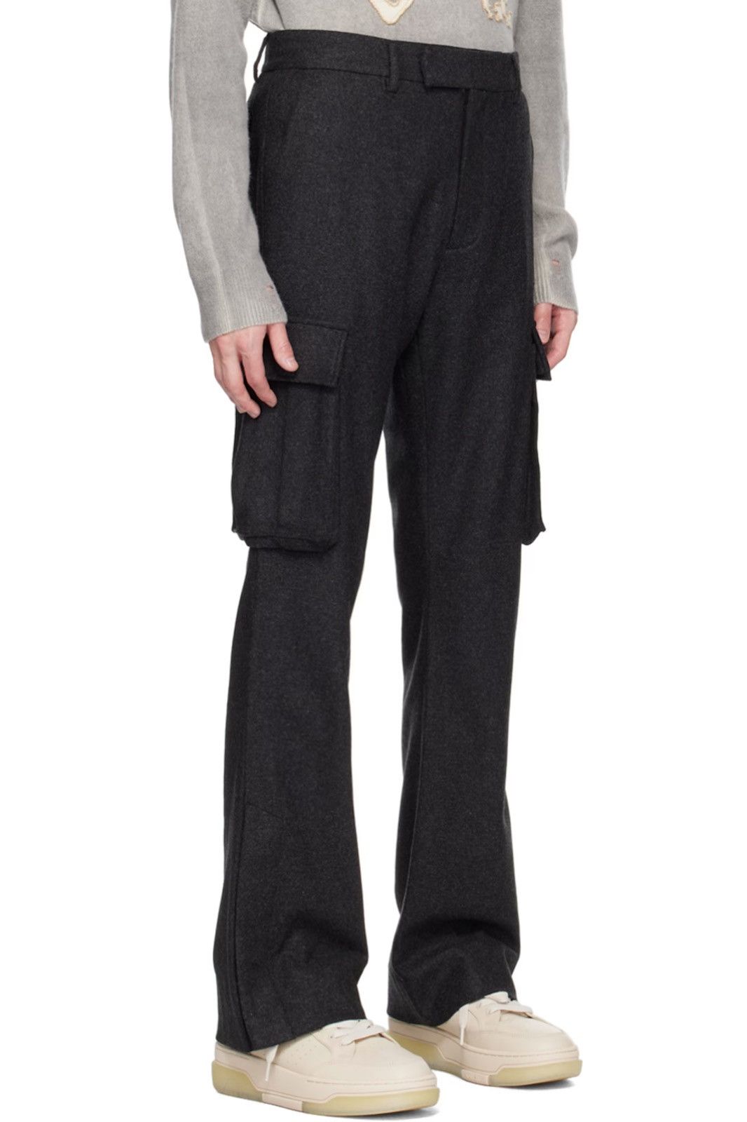 Amiri AMIRI Gray Slim Flared Cargo Pants Size US 30 / EU 46 - 1 Thumbnail