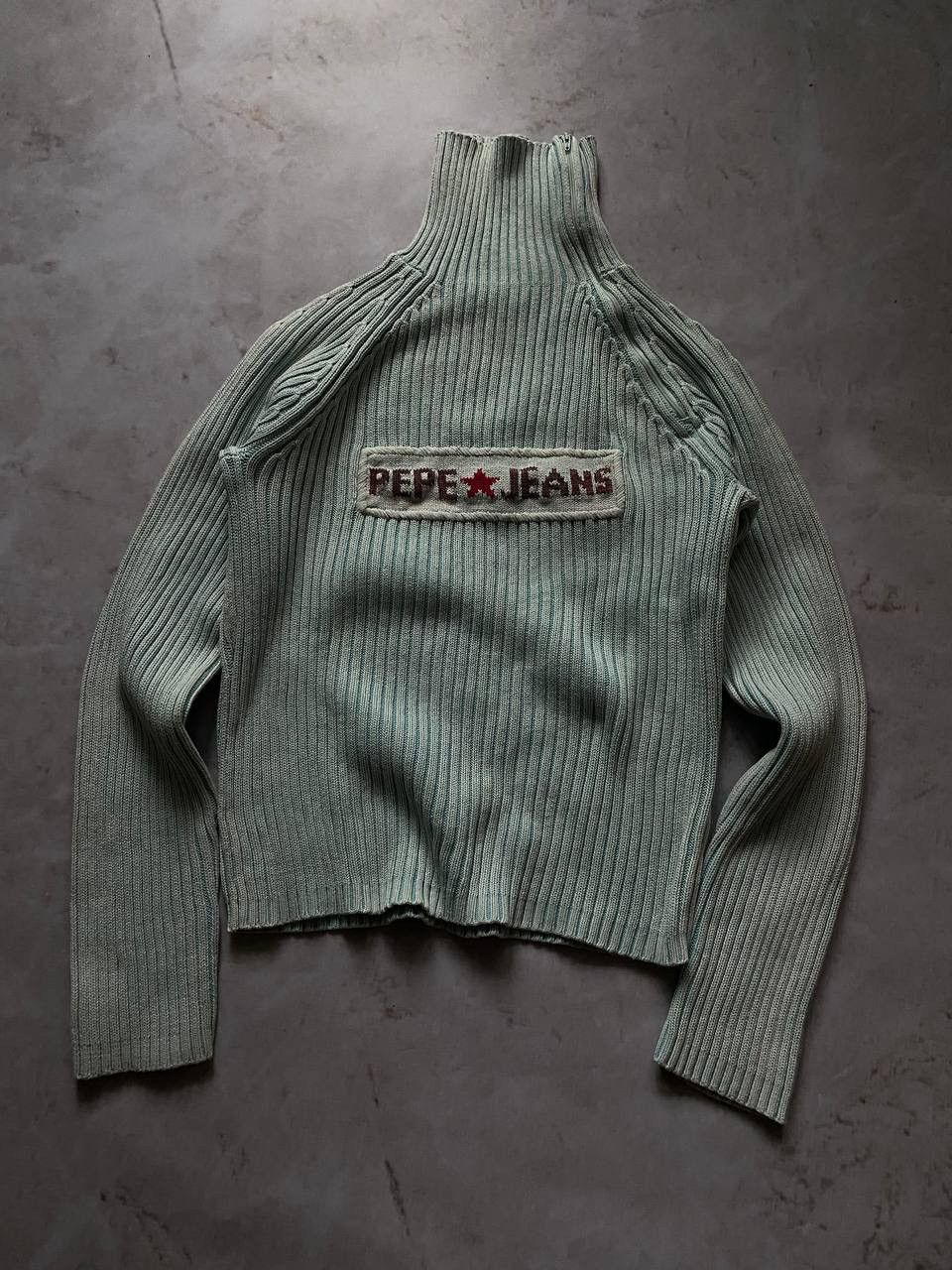 Japanese Brand × Pepe Jeans Vintage Pepe Jeans Avant Garde Zip Sweater Japanese Y2K Size US L / EU 52-54 / 3 - 1 Thumbnail