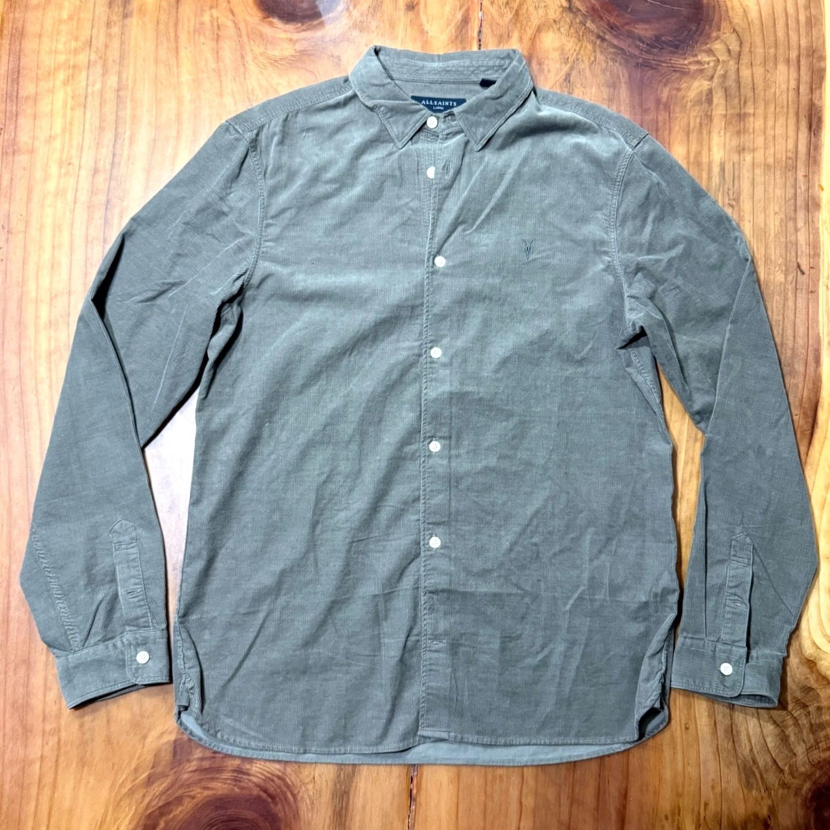 Allsaints ALLSAINTS Shirt Mens L Corduroy Organic Cotton Button Long Sleeve GG13 Size US L / EU 52-54 / 3 - 2 Thumbnail