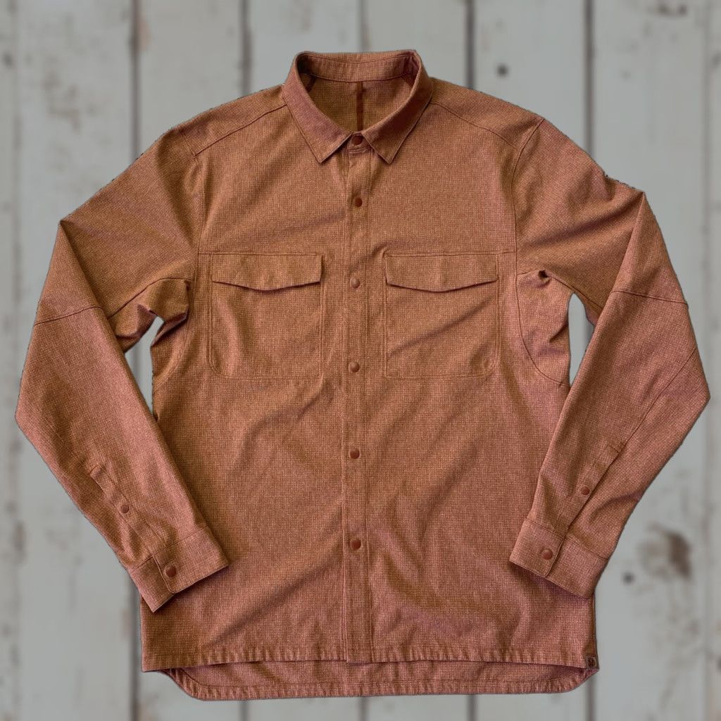 Lululemon Lululemon Long Sleeve Buttondown Qwick Oxford Medium Orange Shirt Mens Size US M / EU 48-50 / 2 - 1 Thumbnail