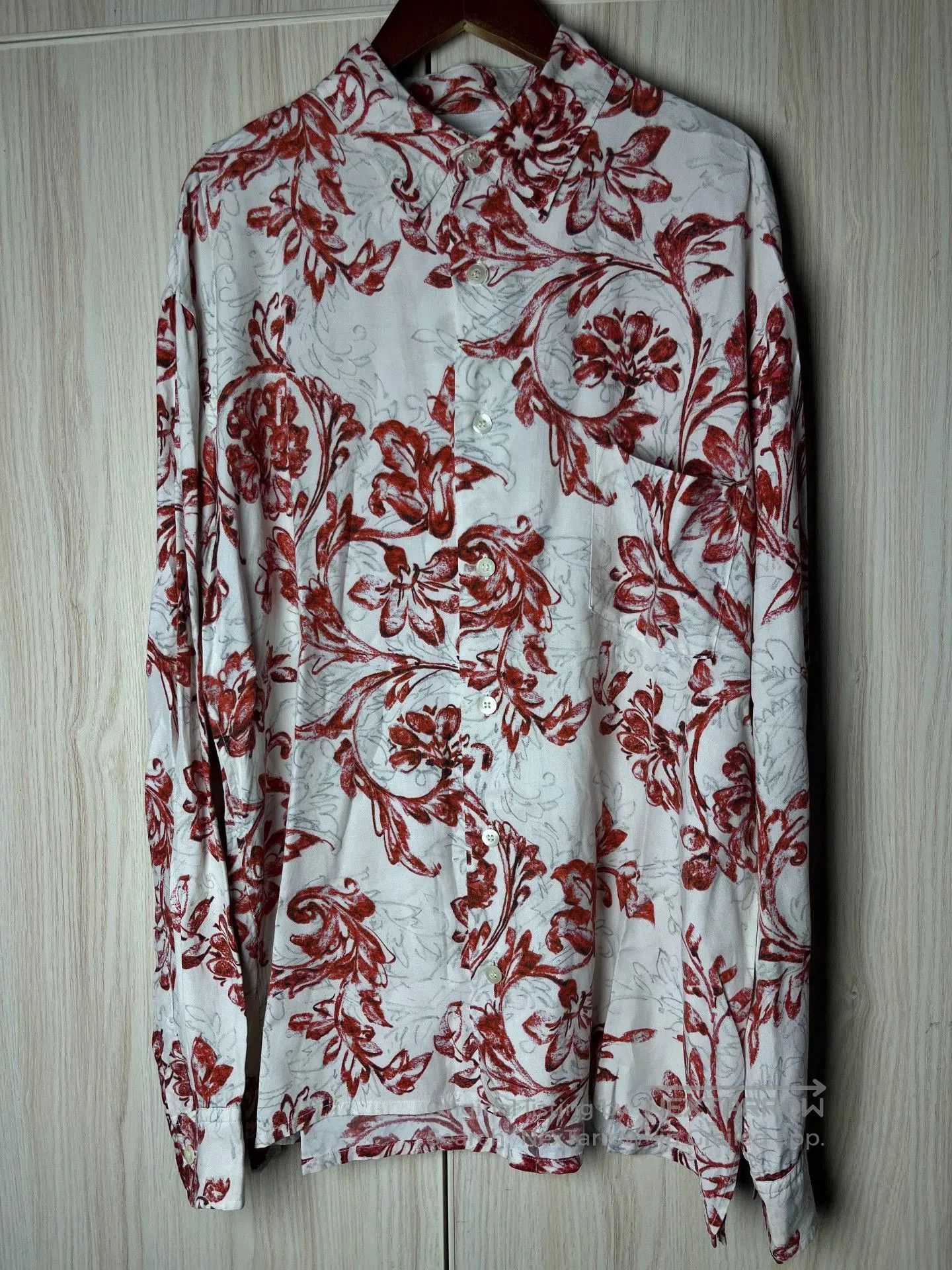 Yohji Yamamoto Yohji Yamamoto Floral Print Shirt. Size L / US 10 / IT 46 - 1 Thumbnail