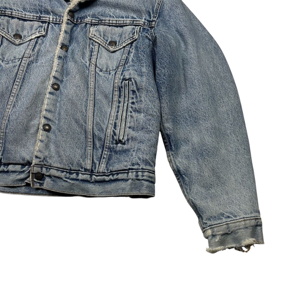 Levi's Vintage Clothing × Vintage 90s Levi’s Vintage Clothing Denim Sherpa Jacket Made in USA Size US L / EU 52-54 / 3 - 3 Thumbnail