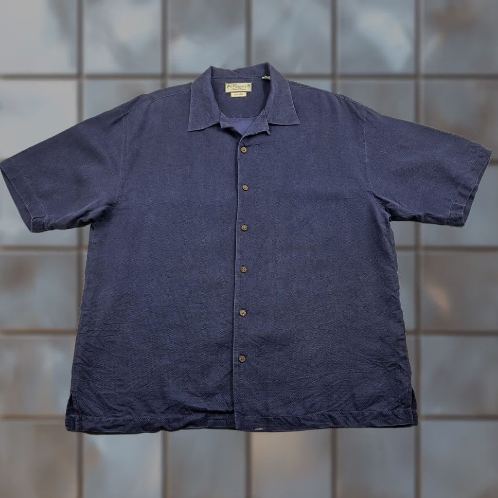 Vintage Pusser's Island Reserve Shirt Mens Large Blue Silk Hawaiian Aloha Short Sleeve Size US L / EU 52-54 / 3 - 1 Thumbnail