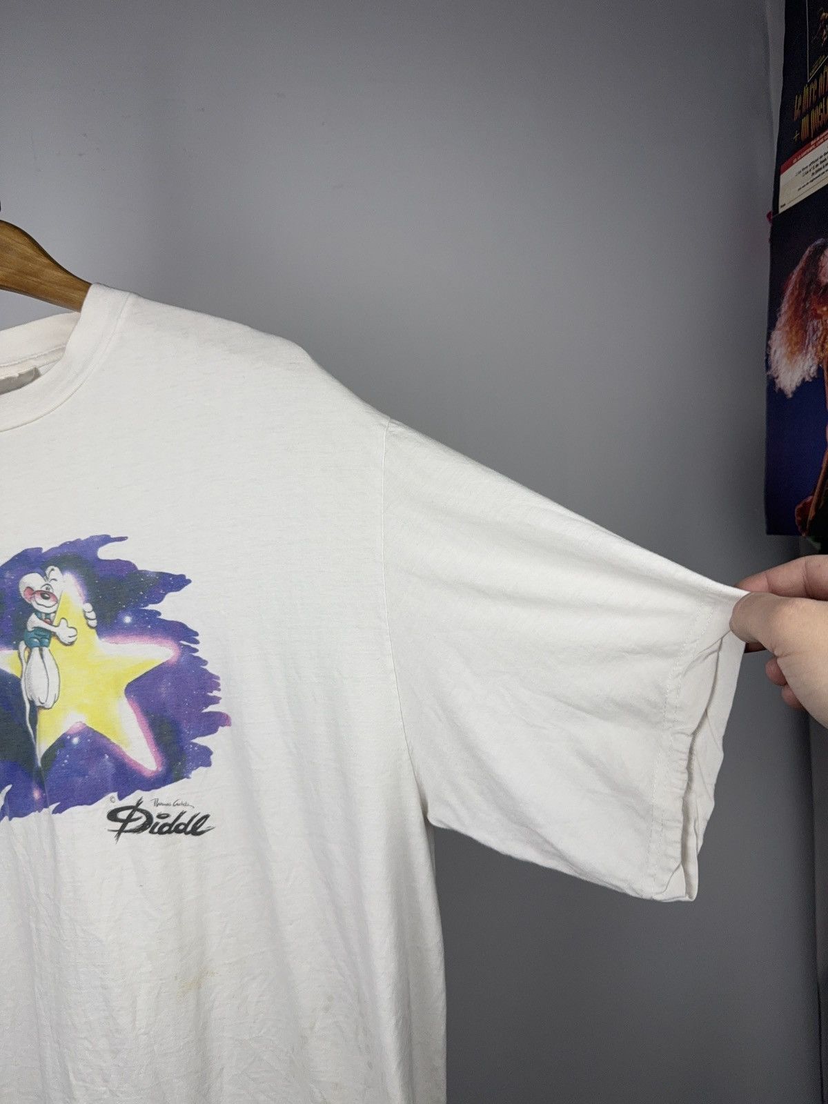 Vintage Vintage 90s Retro Diddl Mouse Star Graphic Tee White Y2K L Size US L / EU 52-54 / 3 - 7 Thumbnail