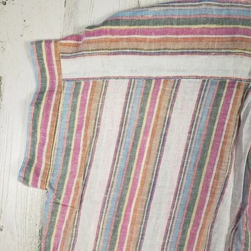 Other Velvet Heart Linen Blend Striped Button Up Blouse Medium Size M / US 6-8 / IT 42-44 - 12 Thumbnail