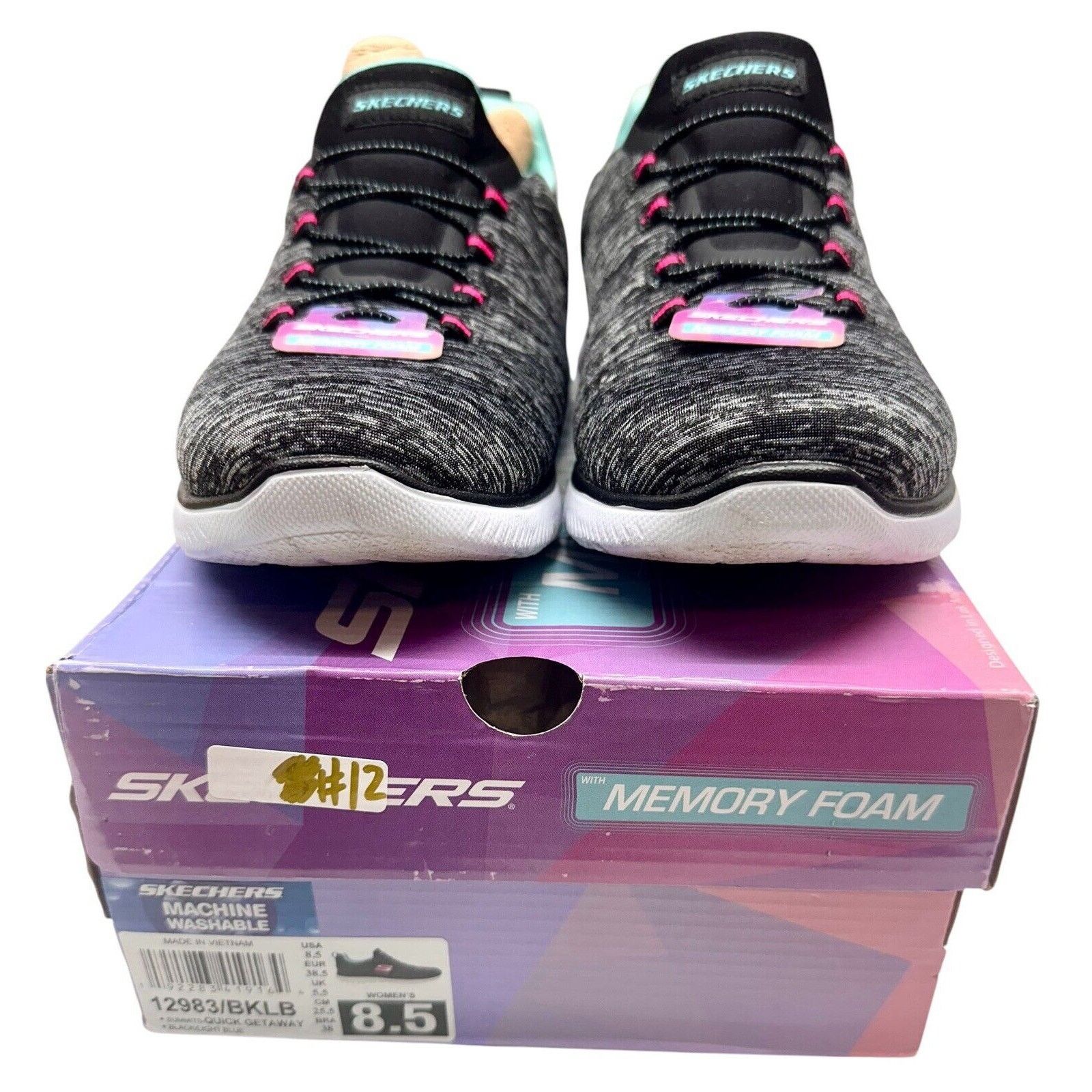 SKECHERS Skechers Summits Quick Getaway Slip-On Shoe Women Sz 8.5 Blk Size US 8.5 / IT 38.5 - 3 Thumbnail