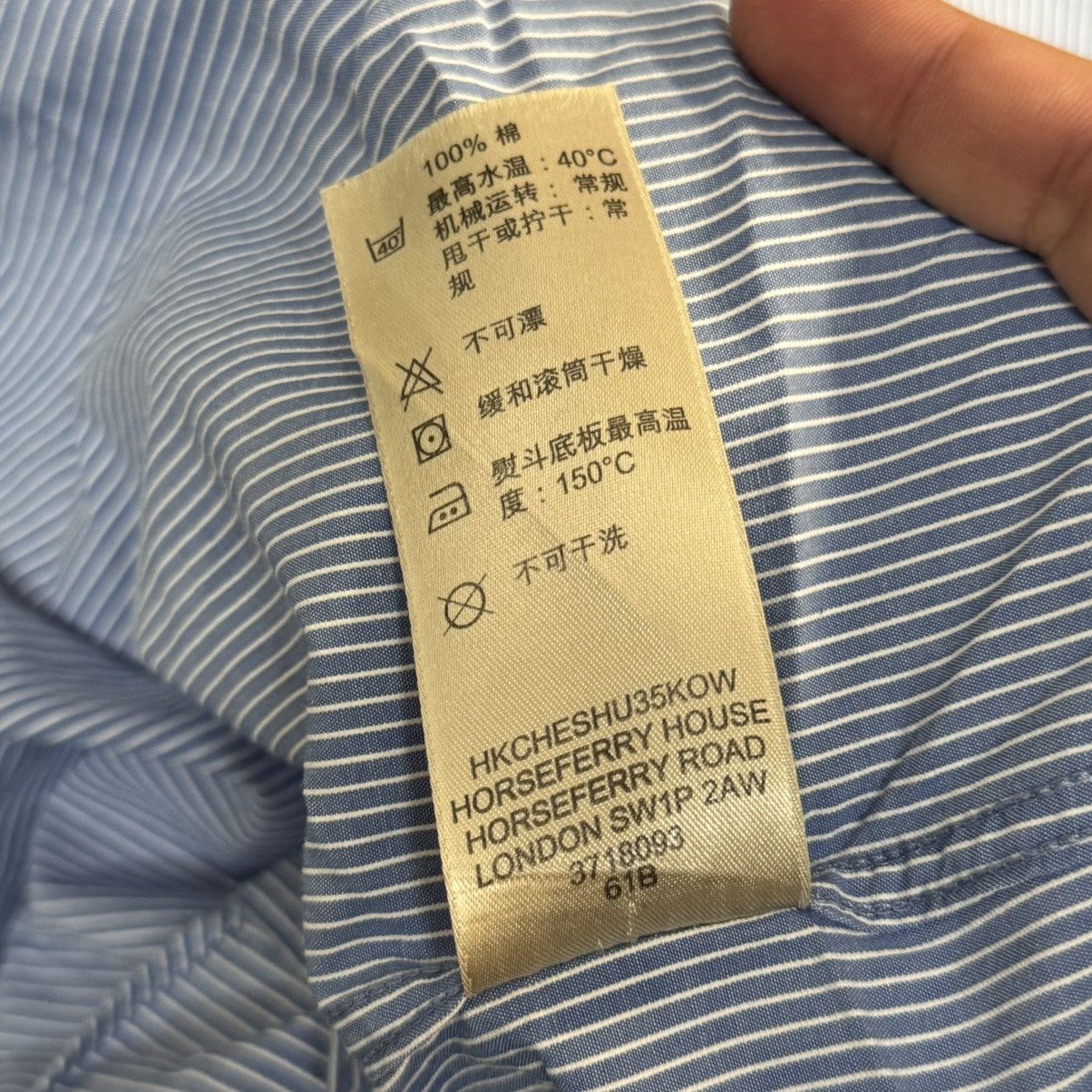 Burberry 2000’s Burberry Striped Pocket shirt logo Size US XXL / EU 58 / 5 - 12 Thumbnail
