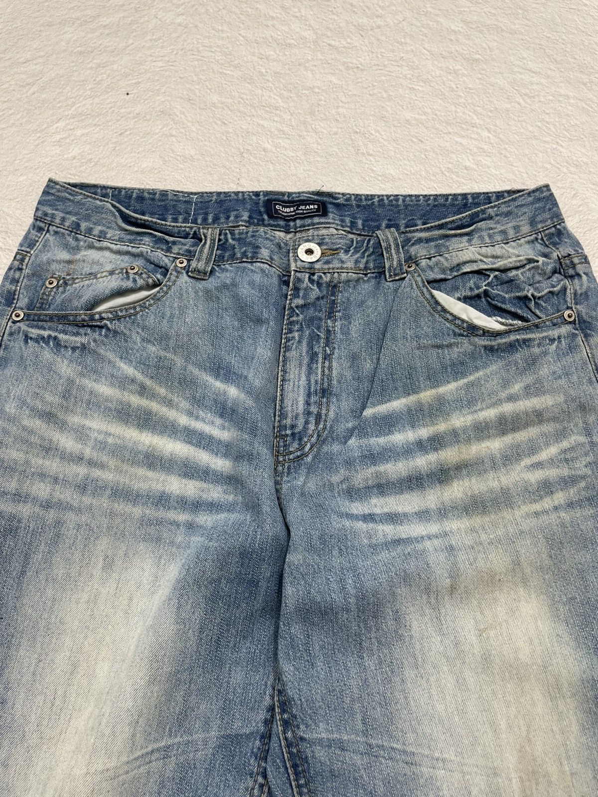 Japanese Brand Blue Jeans Clubby Faded Size US 33 - 4 Thumbnail