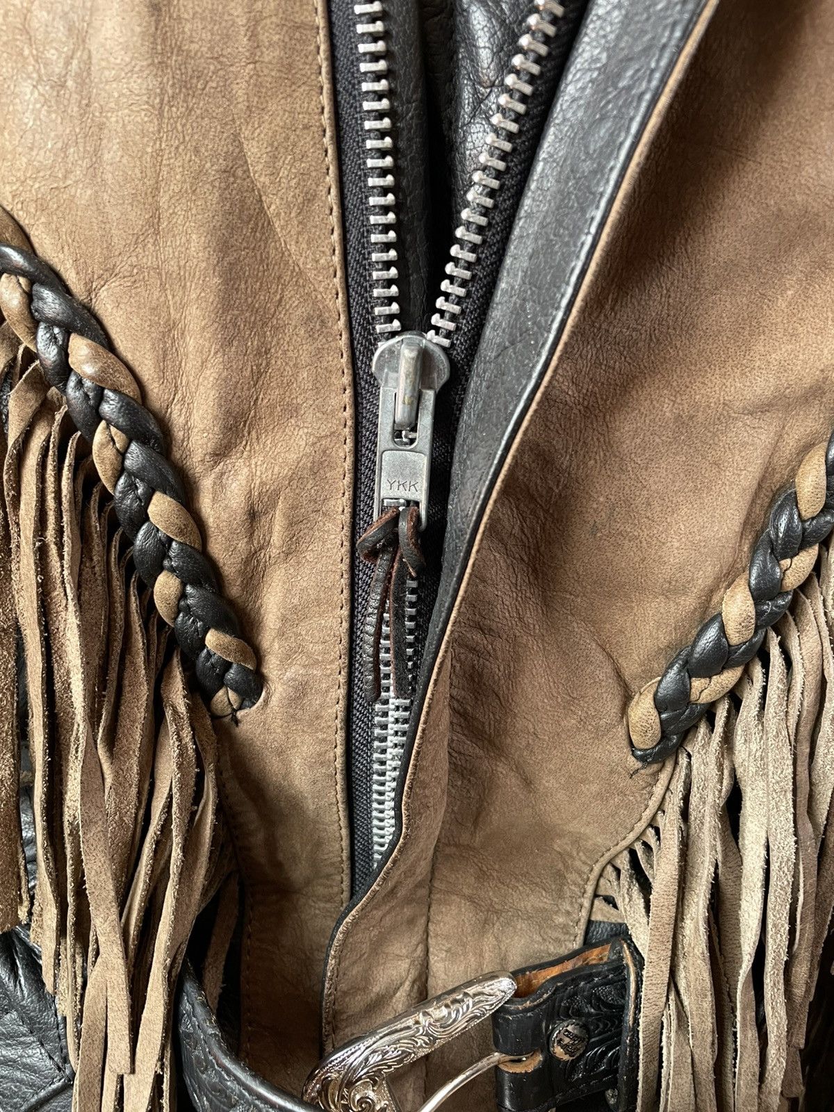 Other Vintage First Genuine Leather Fringe Western Jacket Size US M / EU 48-50 / 2 - 3 Thumbnail