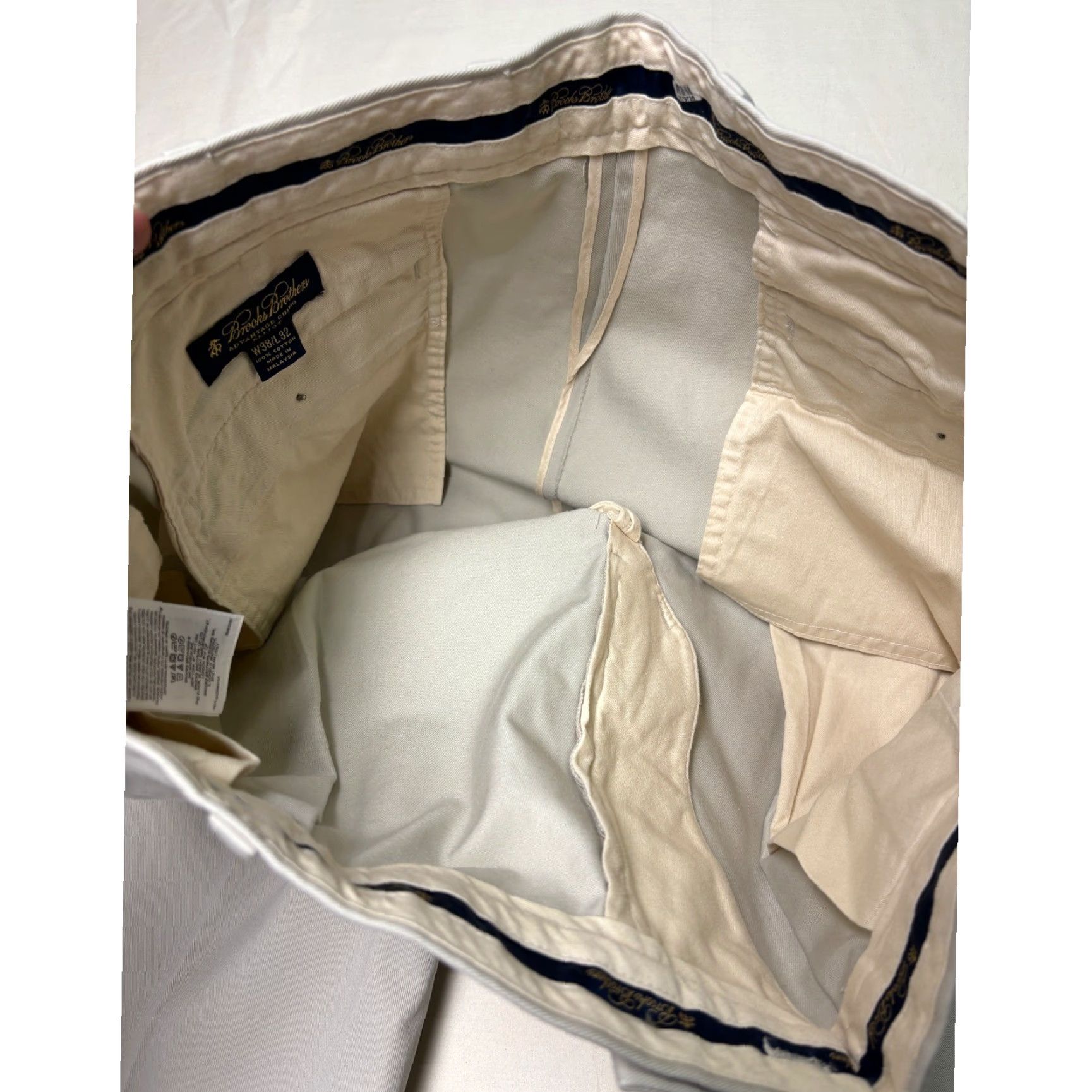 Brooks Brothers Brooks Brothers Advantage Chino Elliot Pants Beige Regular 38x32 Cotton Pleated Buttons ZIP Mens Pants Boy? Size US 38 / EU 54 - 4 Thumbnail