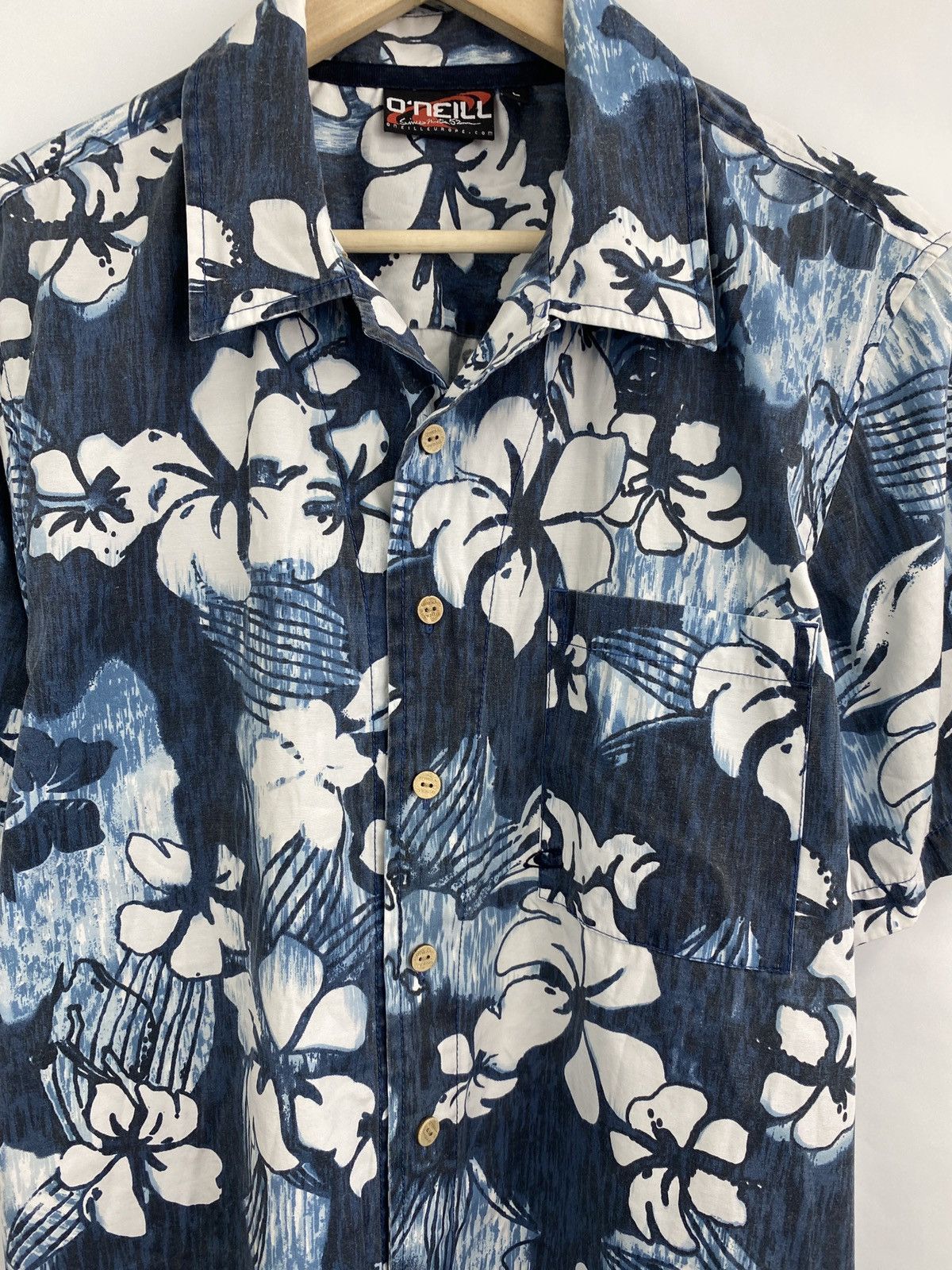 O'Neill 🇺🇸 Vintage 90s O’Neill Hawaiian shirt rare surf style Y2K Size US L / EU 52-54 / 3 - 4 Thumbnail