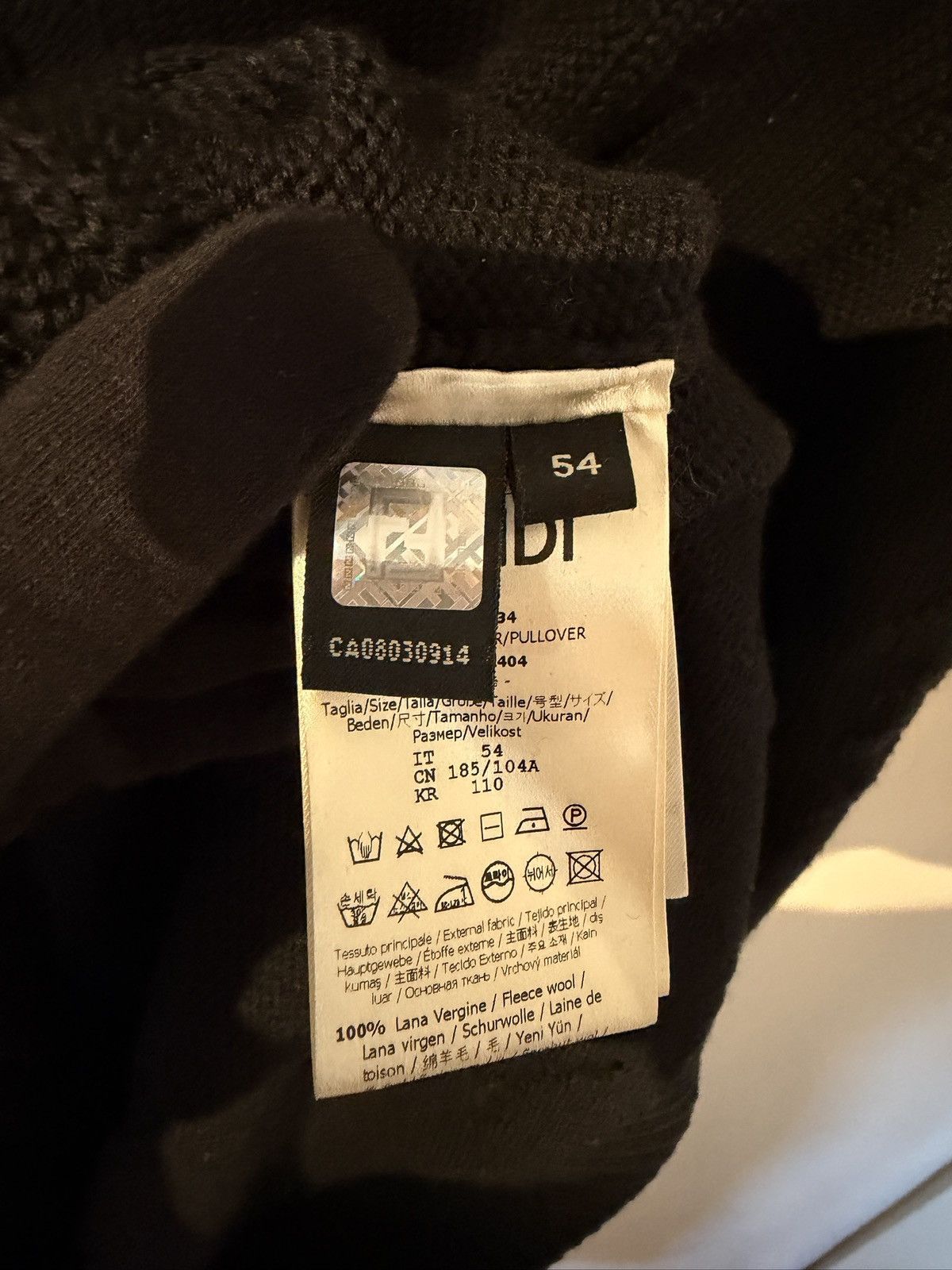 Fendi Fendi FF Motif Sweater Black Size US L / EU 52-54 / 3 - 9 Thumbnail
