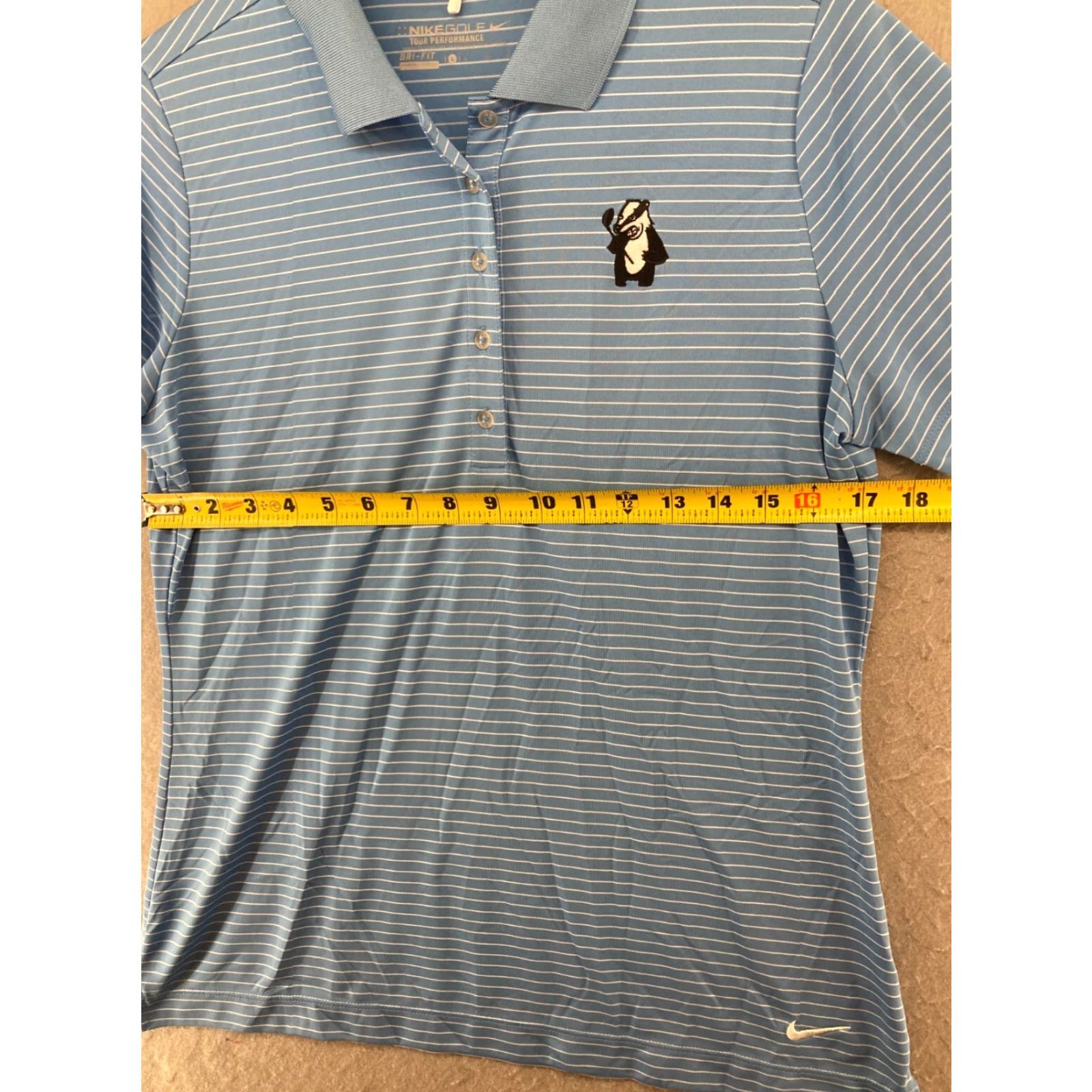 Nike Nike Golf Polo Shirt Mens Large Blue Stripe DriFit Honey Badger Cup 2015 Size US L / EU 52-54 / 3 - 2 Thumbnail