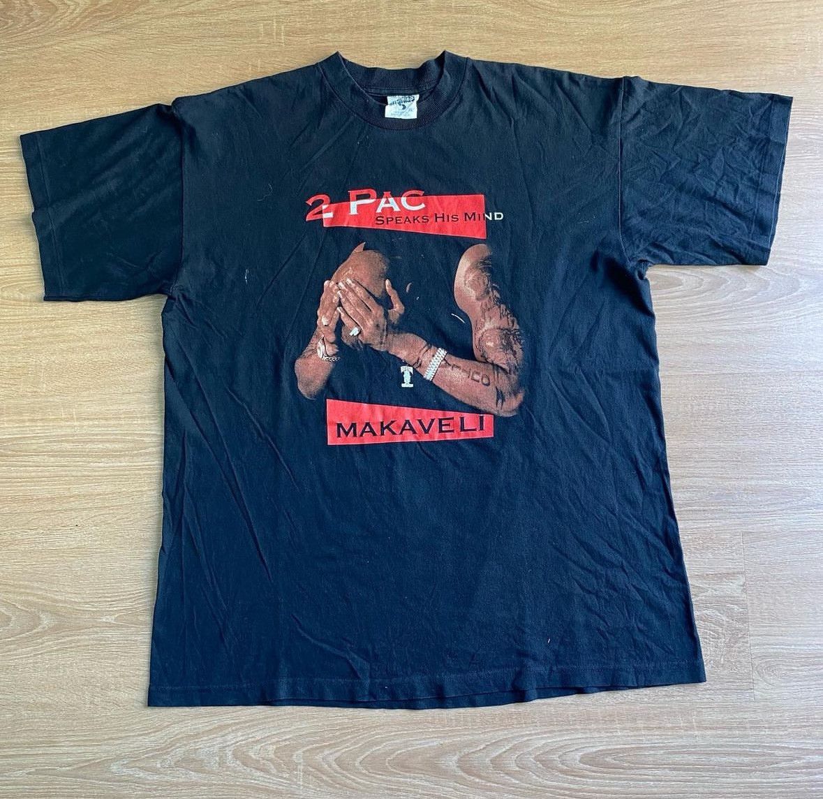 Rap Tees × Vintage VERY RARE! Vintage 90’s Tupac Death Row Speak His Mind Album Size US XL / EU 56 / 4 - 1 Thumbnail