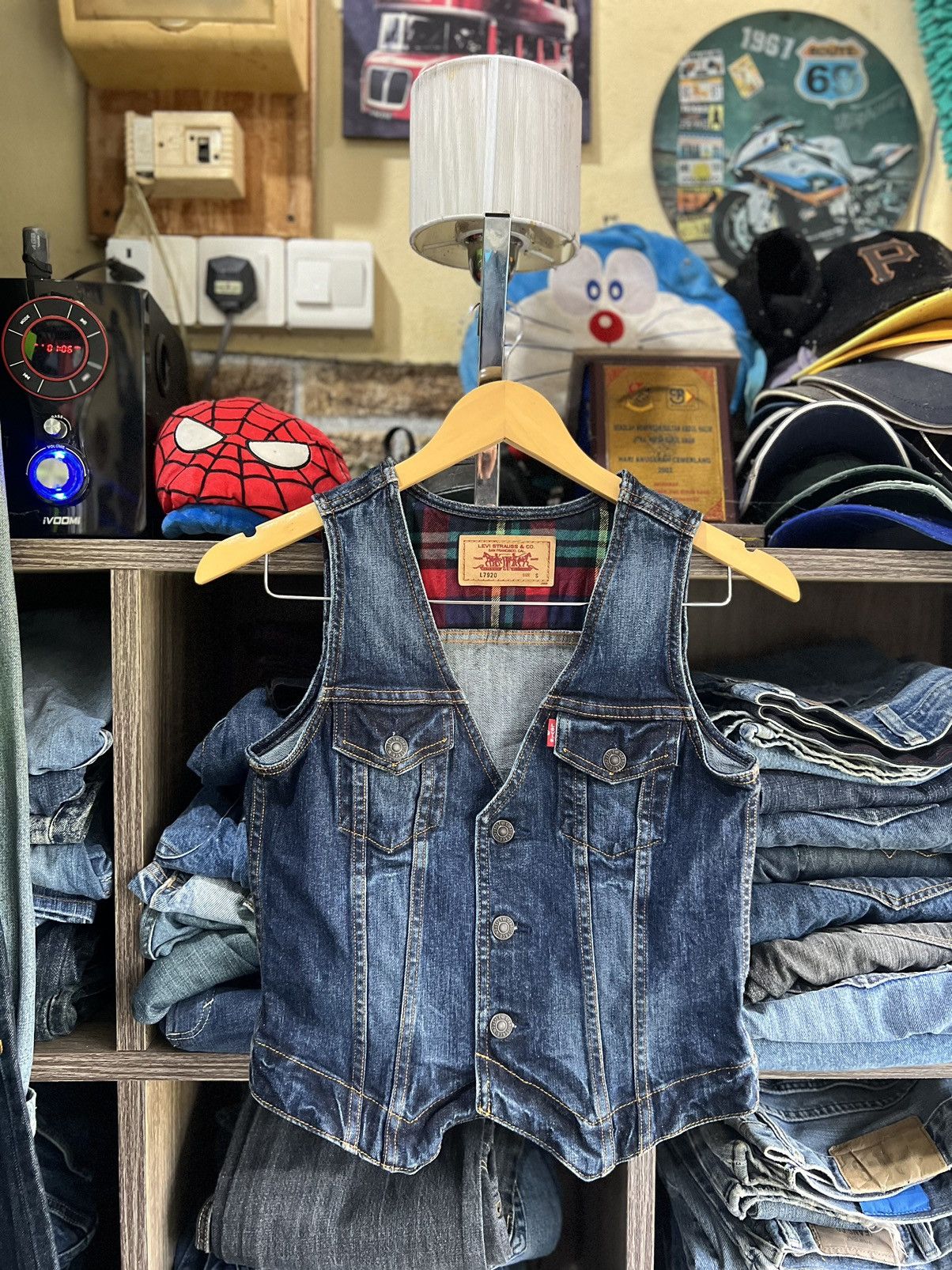 Levi's 🔥Levis L7920 Denim Vest Size XXS / US 00 / IT 34 - 1 Thumbnail