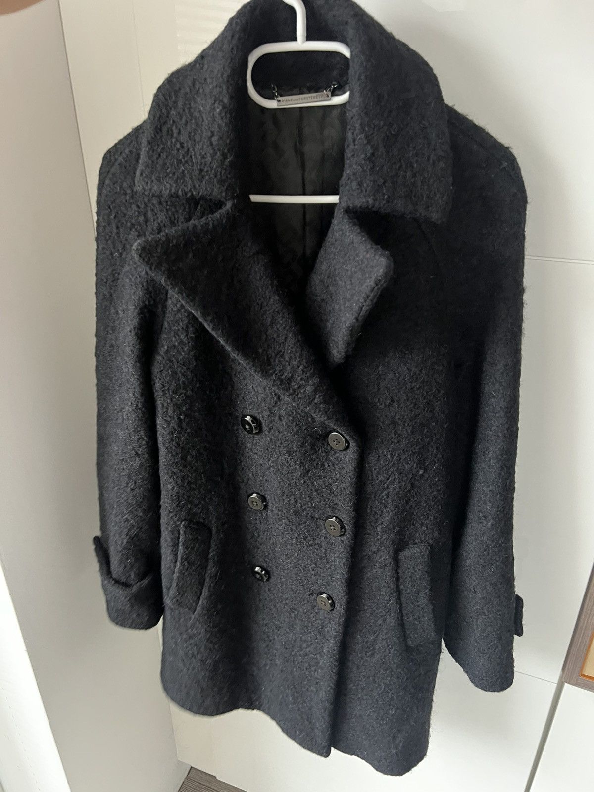 Diane von Furstenberg Diane Von Furstenberg Alpaka Wool Luxury Premium Coat Size XS / US 0-2 / IT 36-38 - 11 Thumbnail