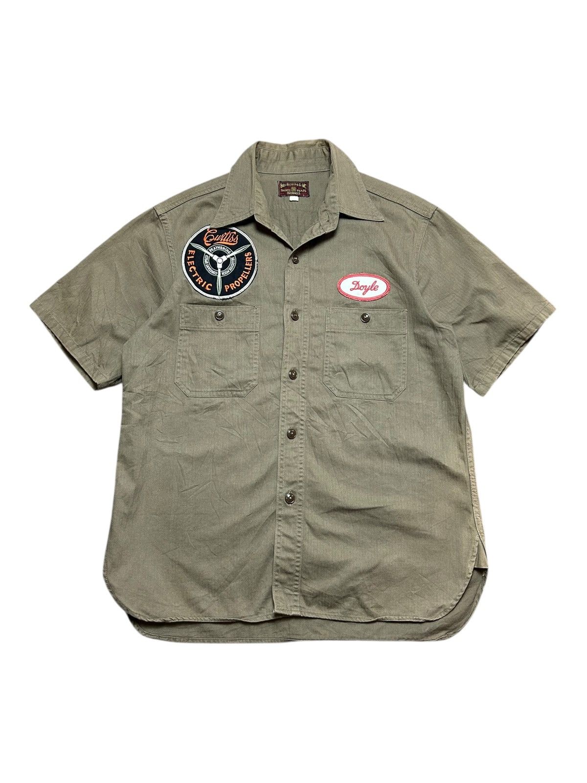 Buzz Rickson's Buzz Ricksons HBT Work Shirt CURTISS ELECTRIC PROPELLERS Size US S / EU 44-46 / 1 - 1 Thumbnail