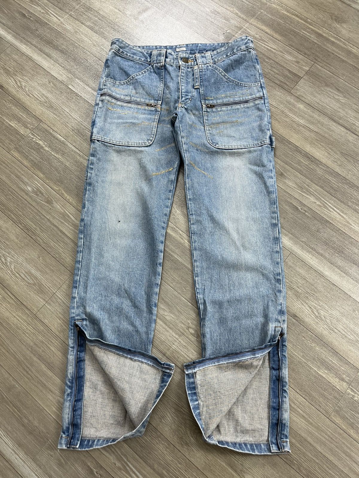 Issey Miyake Tsumori Chisato Issey Miyake Carpenter Zip Up Ankle Jeans Size US 30 / EU 46 - 1 Thumbnail