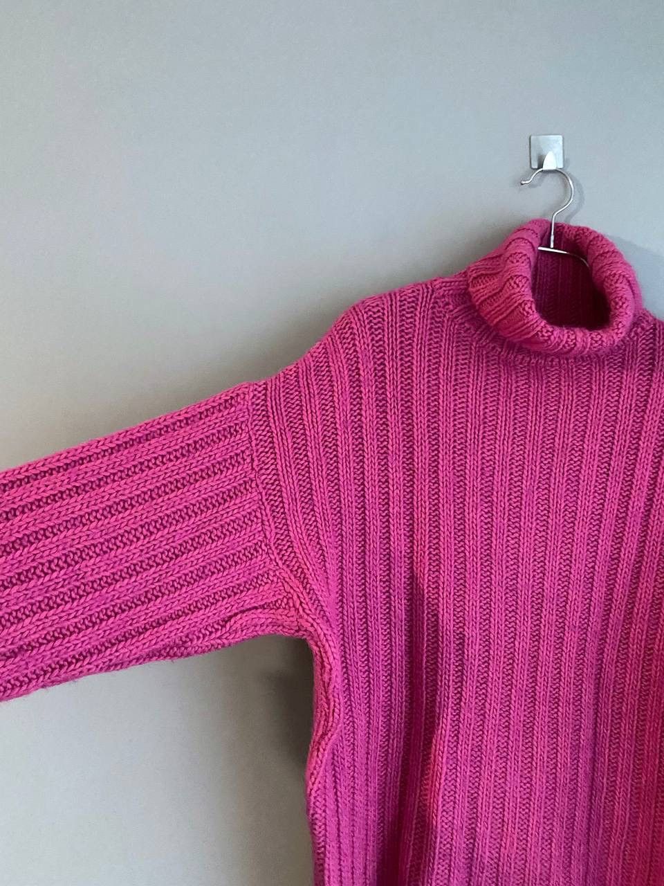 Our Legacy Men's Large Rib Turtleneck Pink Knit Sweater, L