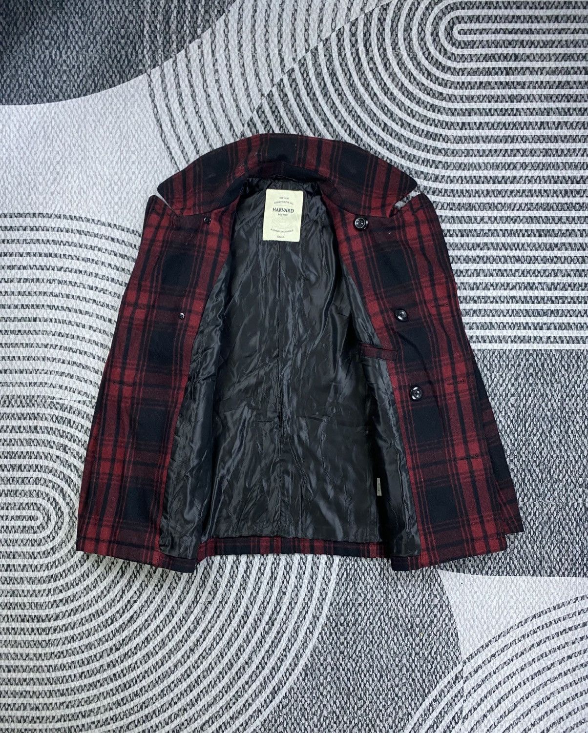 Other Vintage Harvard Boston Red Checked Wool Jacket Size US M / EU 48-50 / 2 - 6 Thumbnail