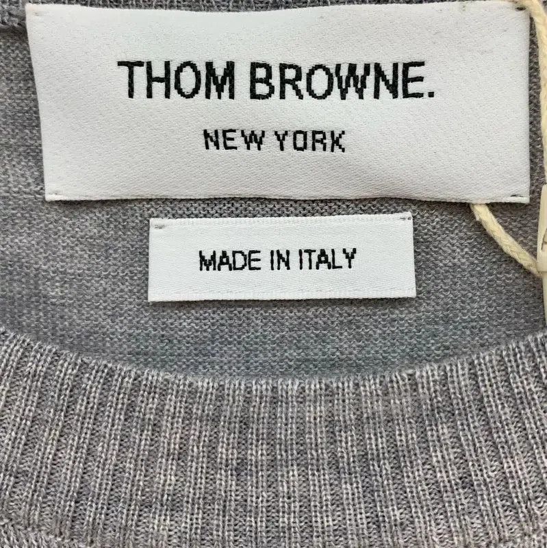 Thom Browne Thom Browne Gray Long Sleeve Pullover Sweater . Size US L / EU 52-54 / 3 - 4 Thumbnail