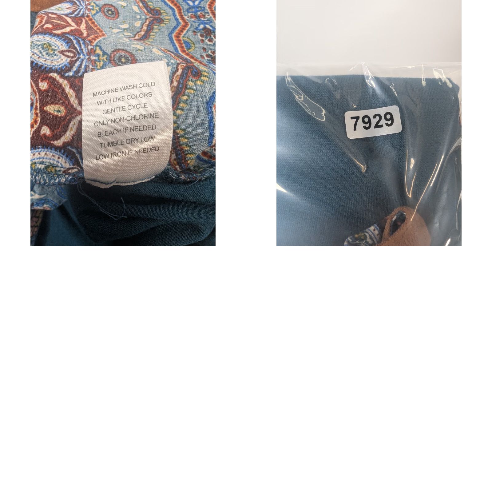 YOKE Daniel Rainn Geometric Sleeveless Blouse Top Coquette Lace Yoke Blue M Medium Style Basic Shirt Women Size M / US 6-8 / IT 42-44 - 8 Thumbnail