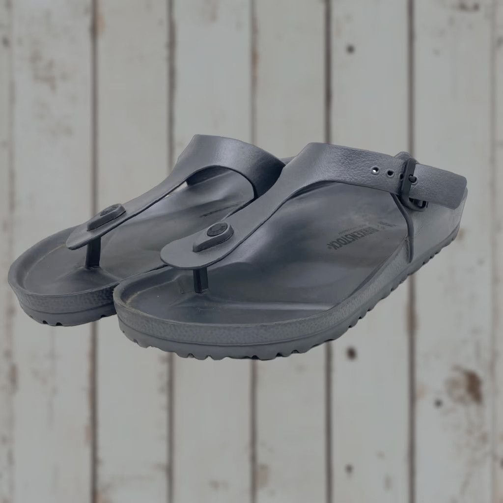 Birkenstock Birkenstock Gizeh Birko-Flor Titanium Womens Size 12 Sandal Rubber Birkenstock Gizeh Birko-Flor Size US 12 / IT 42 - 1 Thumbnail