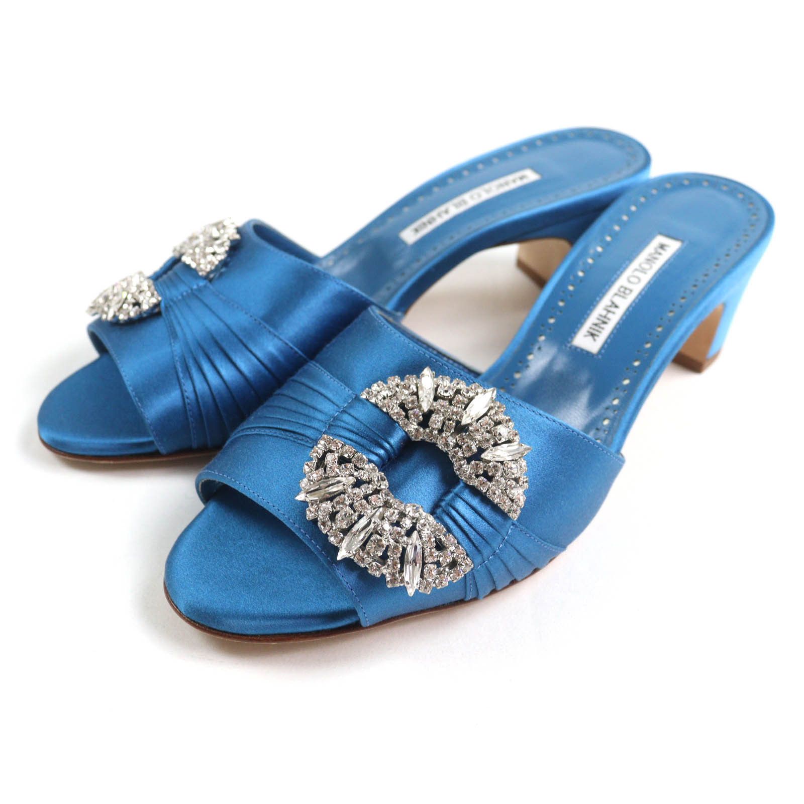 Manolo Blahnik Manolo Blahnik Manolo Blahnik Prinap 50 Satin Sandals Others Other DUTY FREE for USA Size ONE SIZE - 1 Thumbnail