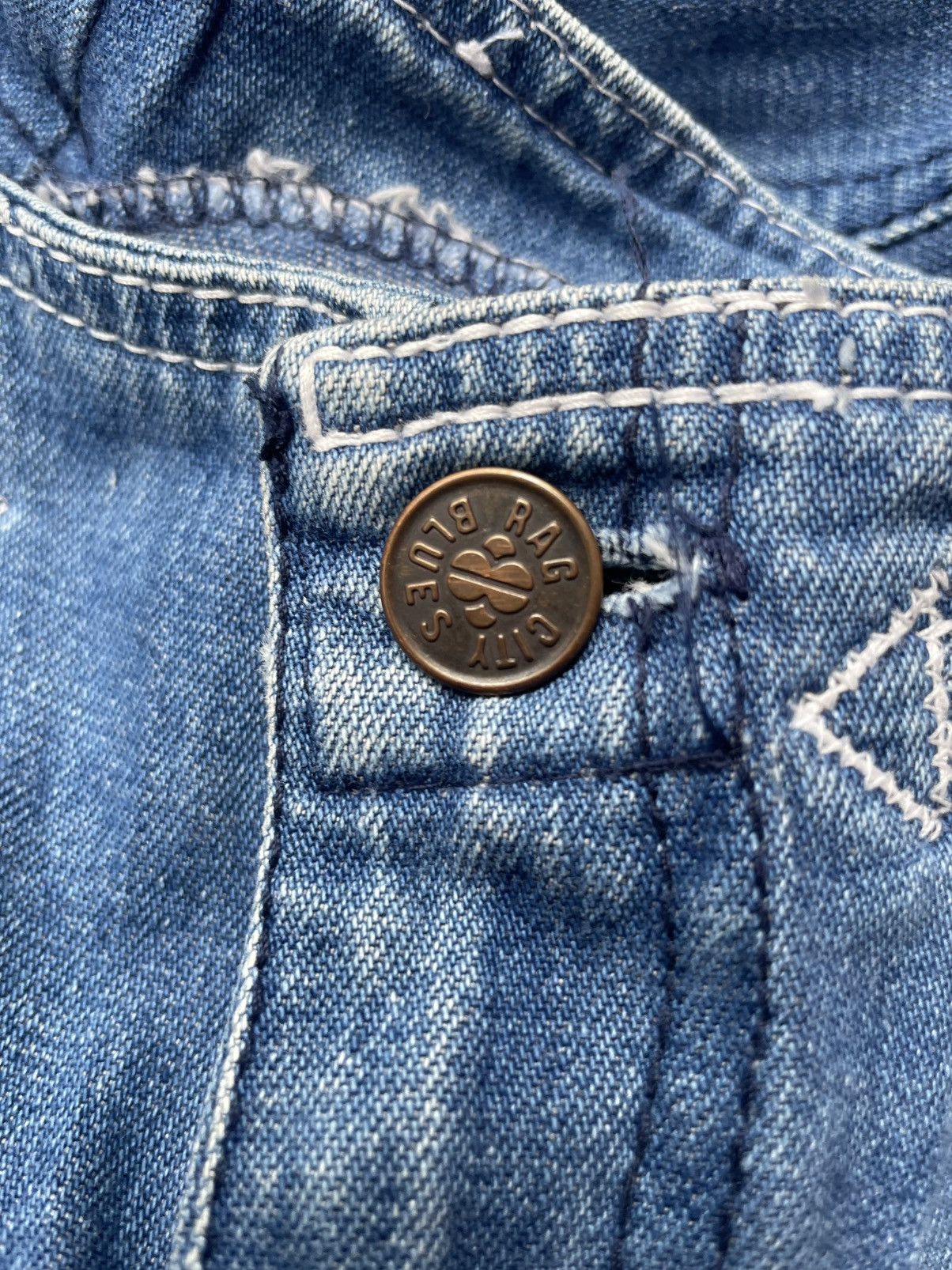 Vintage Vintage Rag City Blues Denim Size 26" / US 2 / IT 38 - 17 Thumbnail