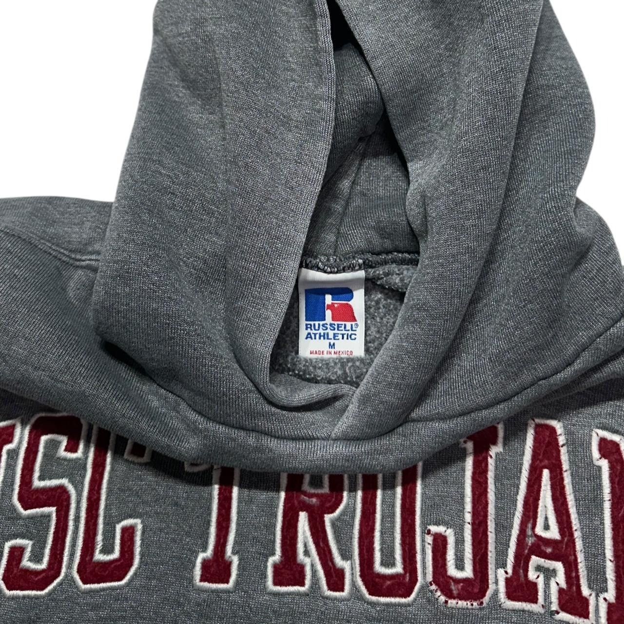 NCAA × Russell Athletic × Vintage USC Trojans Faded Russell Hoodie Size M / US 6-8 / IT 42-44 - 3 Thumbnail
