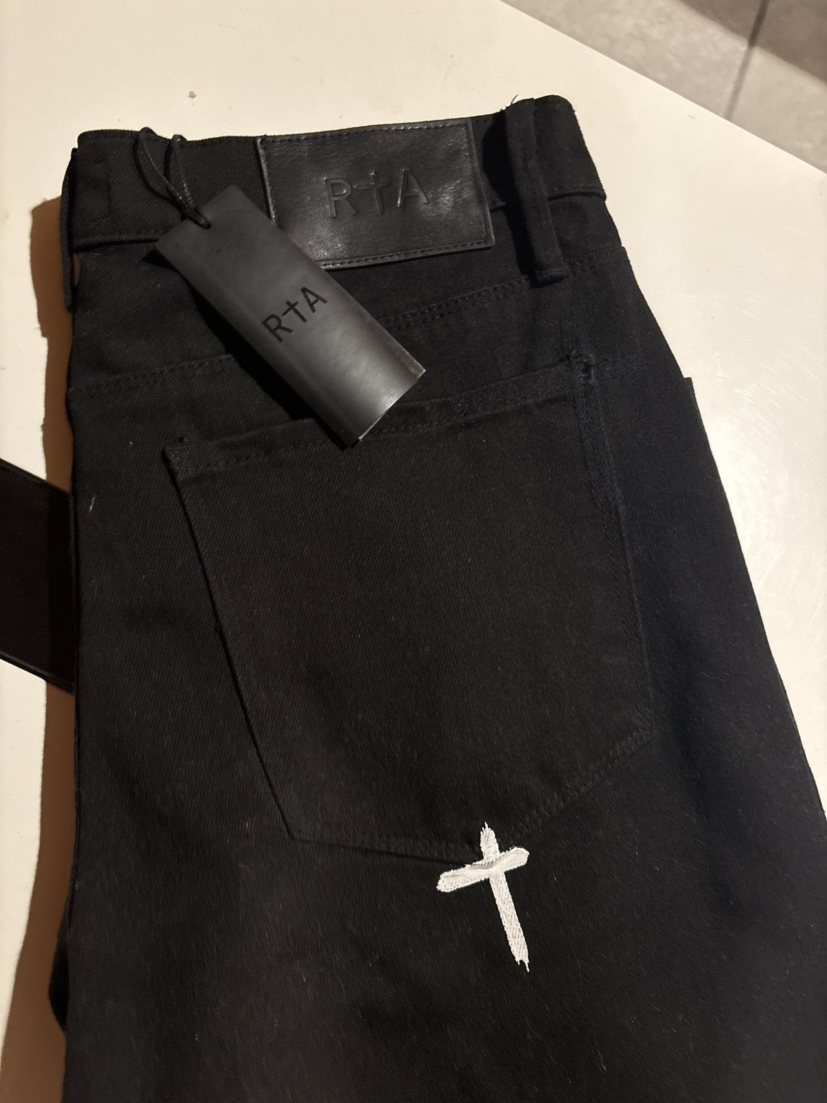 Rta Rta Skinny Black ( R.I.P Print ) Size US 33 - 7 Thumbnail