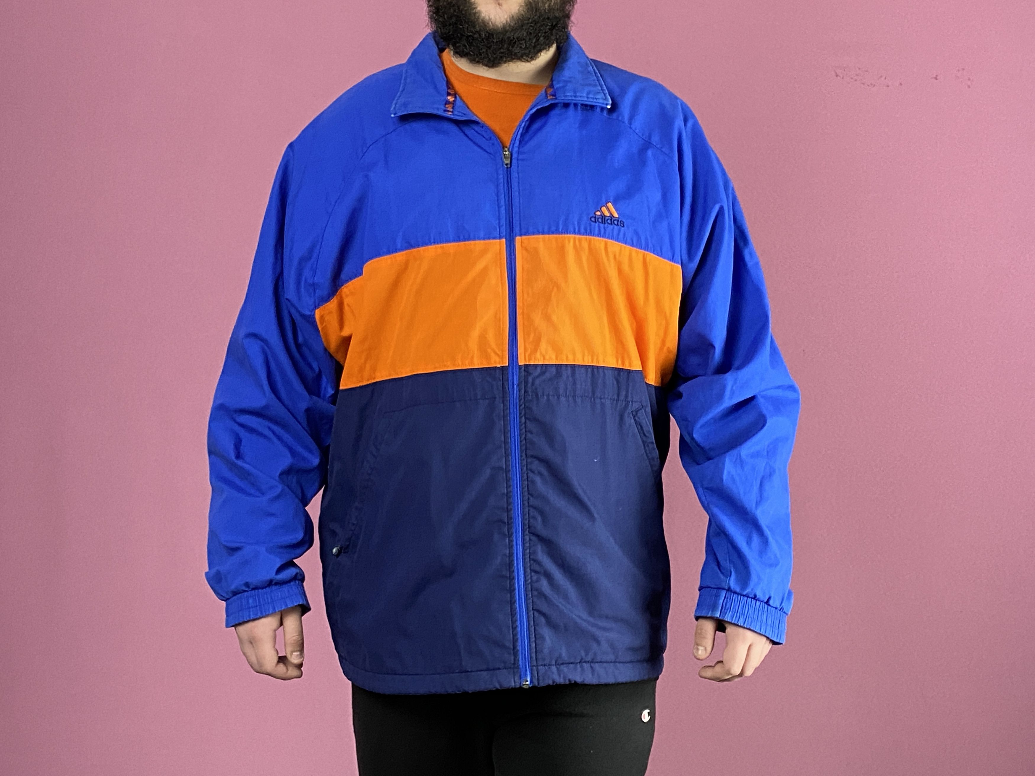 Adidas × Vintage 90s Adidas Vintage Men's Windbreaker Jacket - L Size US L / EU 52-54 / 3 - 4 Thumbnail