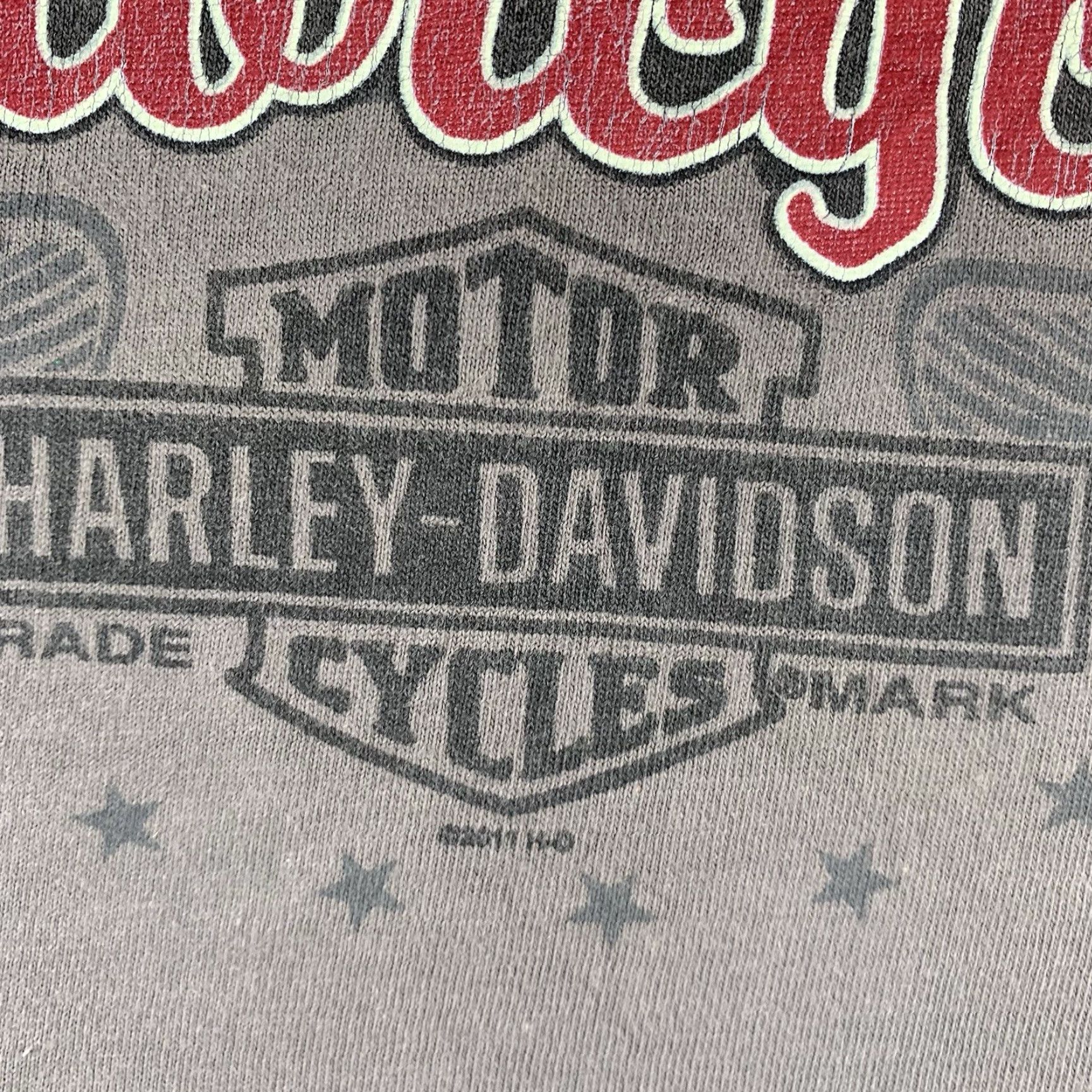 Harley Davidson Harley-Davidson Shirt Adult Medium Gray Guitar Graphic Print Music City Nashville Tennessee Unisex Size US M / EU 48-50 / 2 - 7 Thumbnail