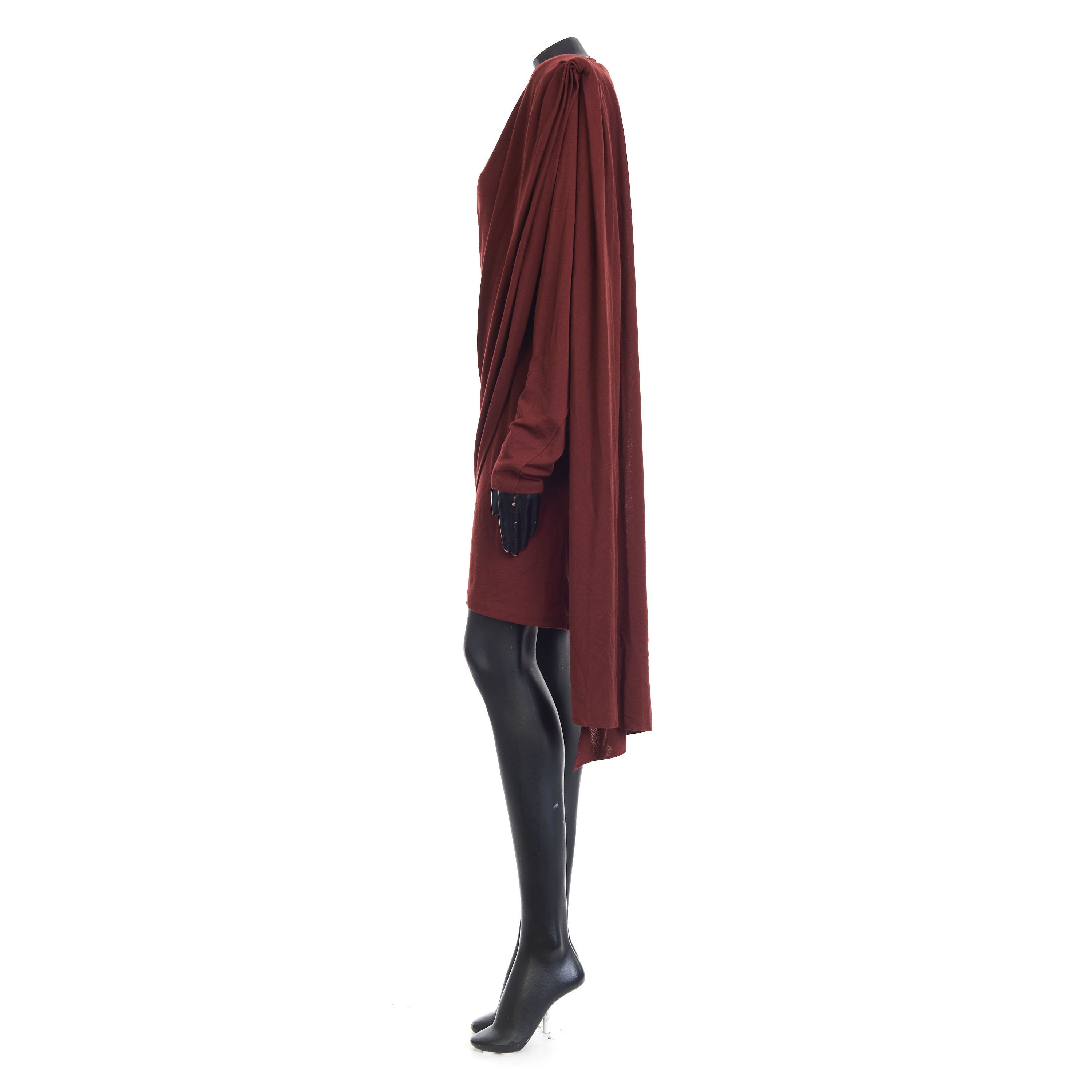 Saint Laurent Paris Draped Dress In Wool Jersey Size S / US 4 / IT 40 - 3 Thumbnail