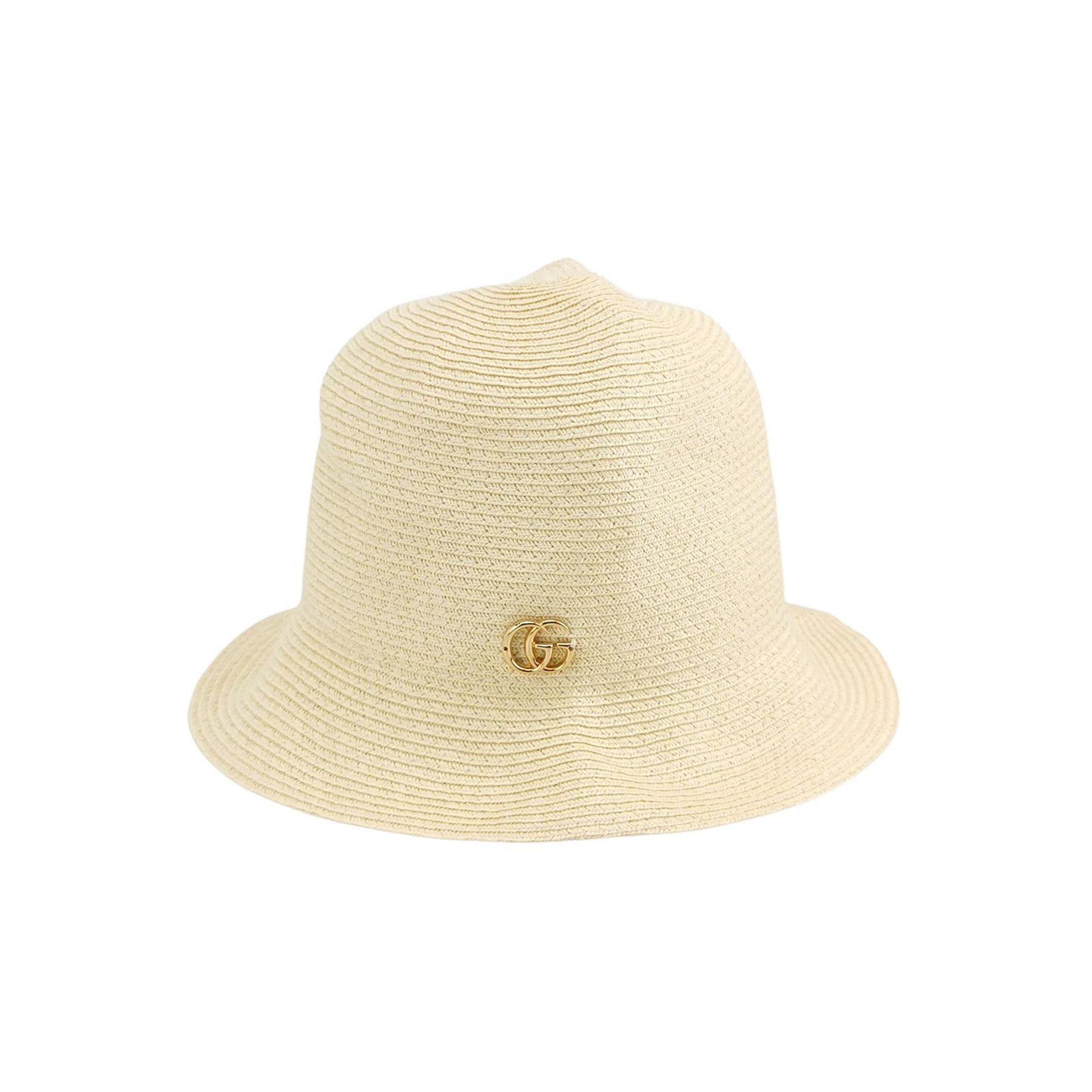 Gucci Gucci Double G Straw Bucket Hat Size S Size ONE SIZE - 1 Thumbnail