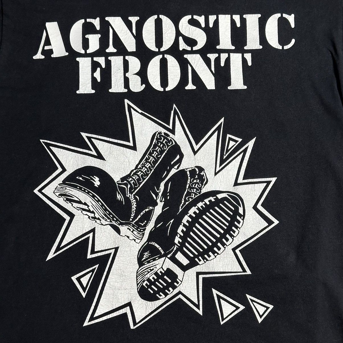 Band Tees Tour 90s Vintage Agnostic Front hardcore nyhc band Tshirt Size US M / EU 48-50 / 2 - 2 Thumbnail