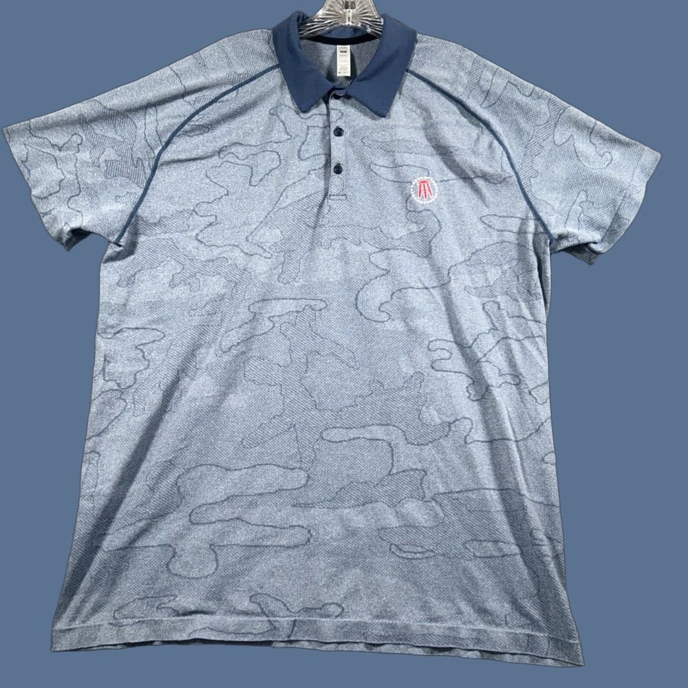 Vintage UNRL Barstool Sports Polo Shirt Mens 2XL Blue Camo Golf Performance Stretch Size US XXL / EU 58 / 5 - 1 Thumbnail