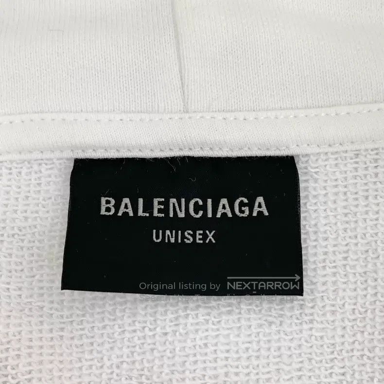 Balenciaga Balenciaga White Logo Letter Printed Cotton Hooded Long Sl Size US S / EU 44-46 / 1 - 5 Thumbnail