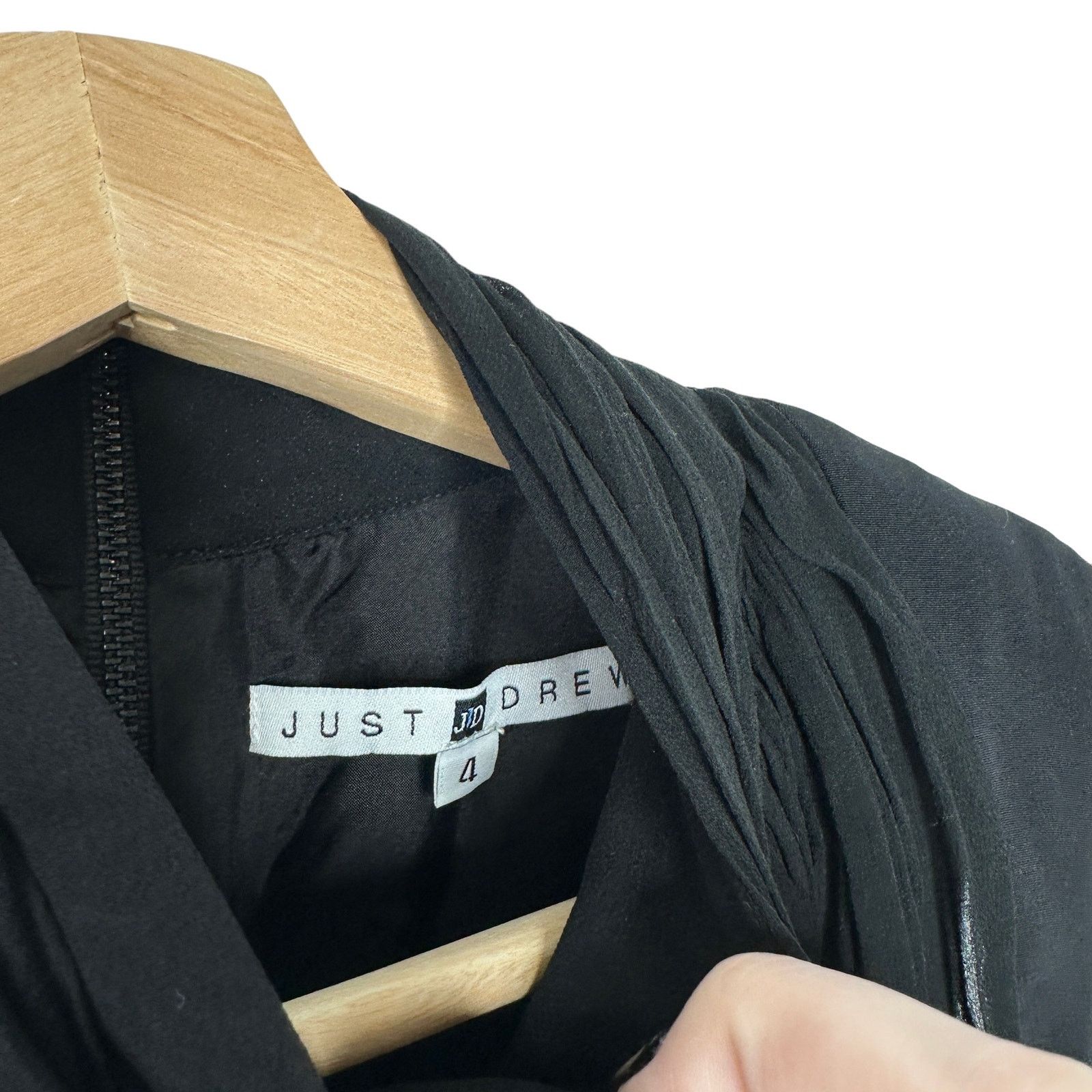 Drew Just Drew NYC Black Sheer Top Sleeveless Pleated 4 Size S / US 4 / IT 40 - 5 Thumbnail