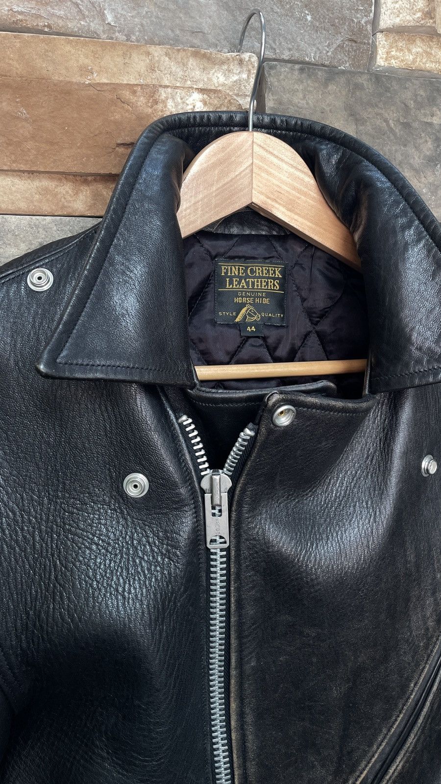 Fine Creek FINE CREEK LEATHERS LEON CUSTOM LEATHER JACKET Size US S / EU 44-46 / 1 - 3 Thumbnail