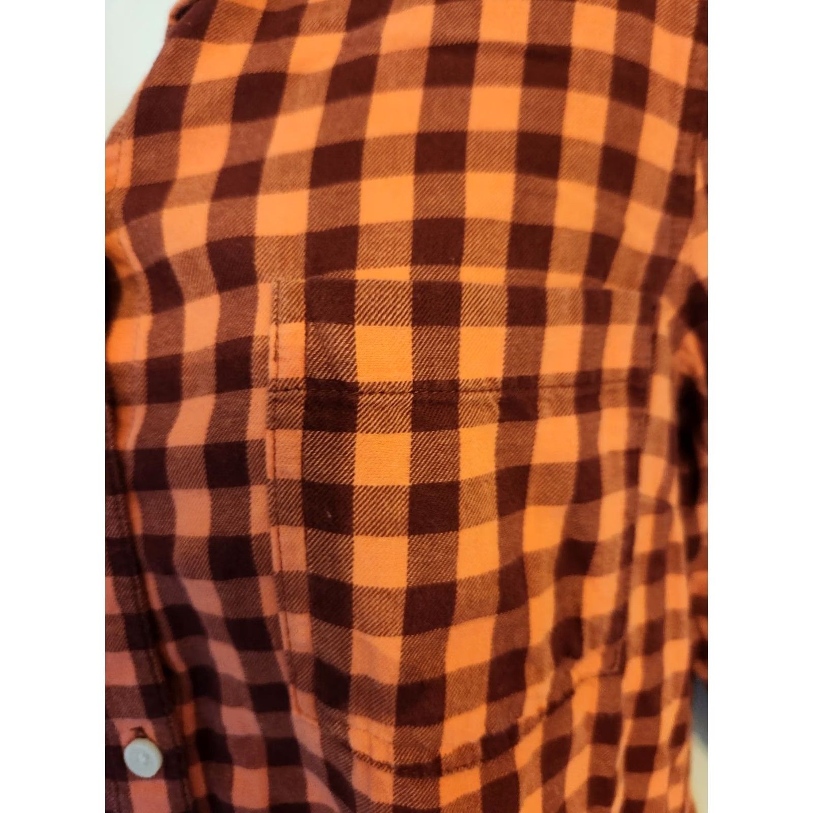 Old Navy Old Navy Flannel Shirt Sz M Pink Burgundy Plaid Button Up Top Size M / US 6-8 / IT 42-44 - 3 Thumbnail