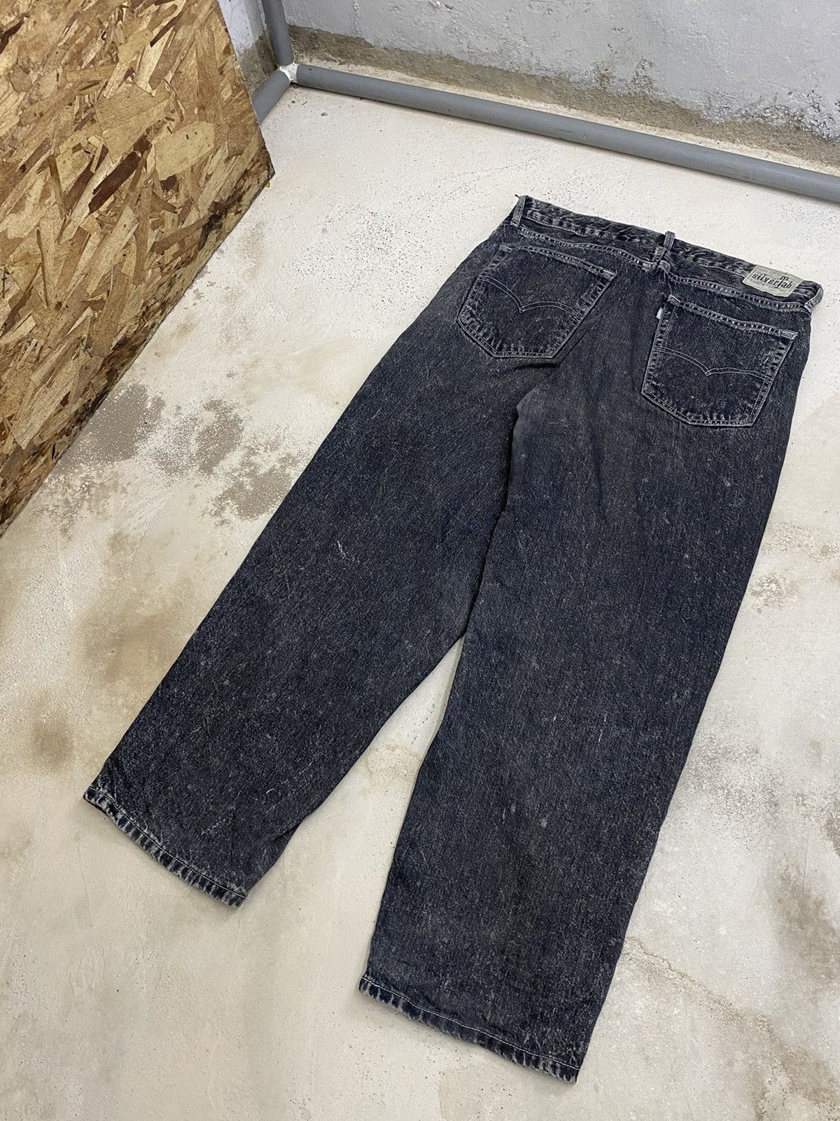 Levi's 90s Levis Silver Tab Baggy Grey Washed Tapered Legs Size US 36 / EU 52 - 7 Thumbnail