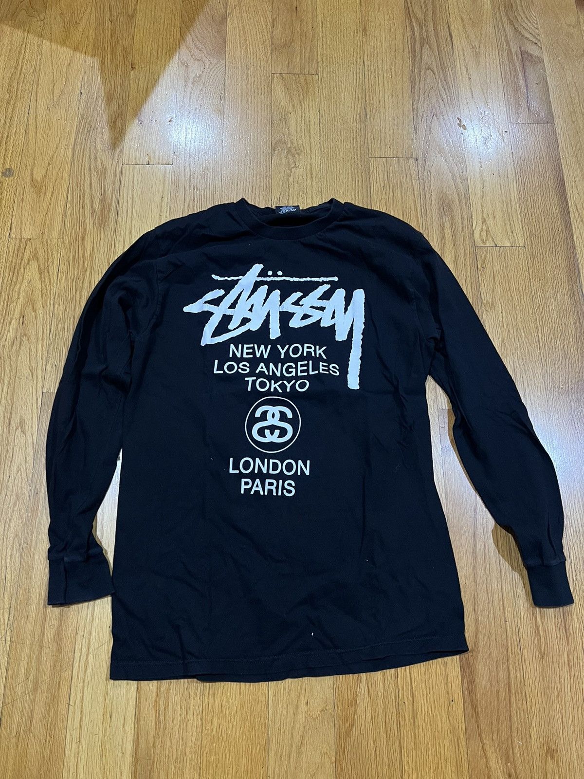 Stussy Stussy World Tour L/S T-Shirt 2017 Size US M / EU 48-50 / 2 - 1 Thumbnail