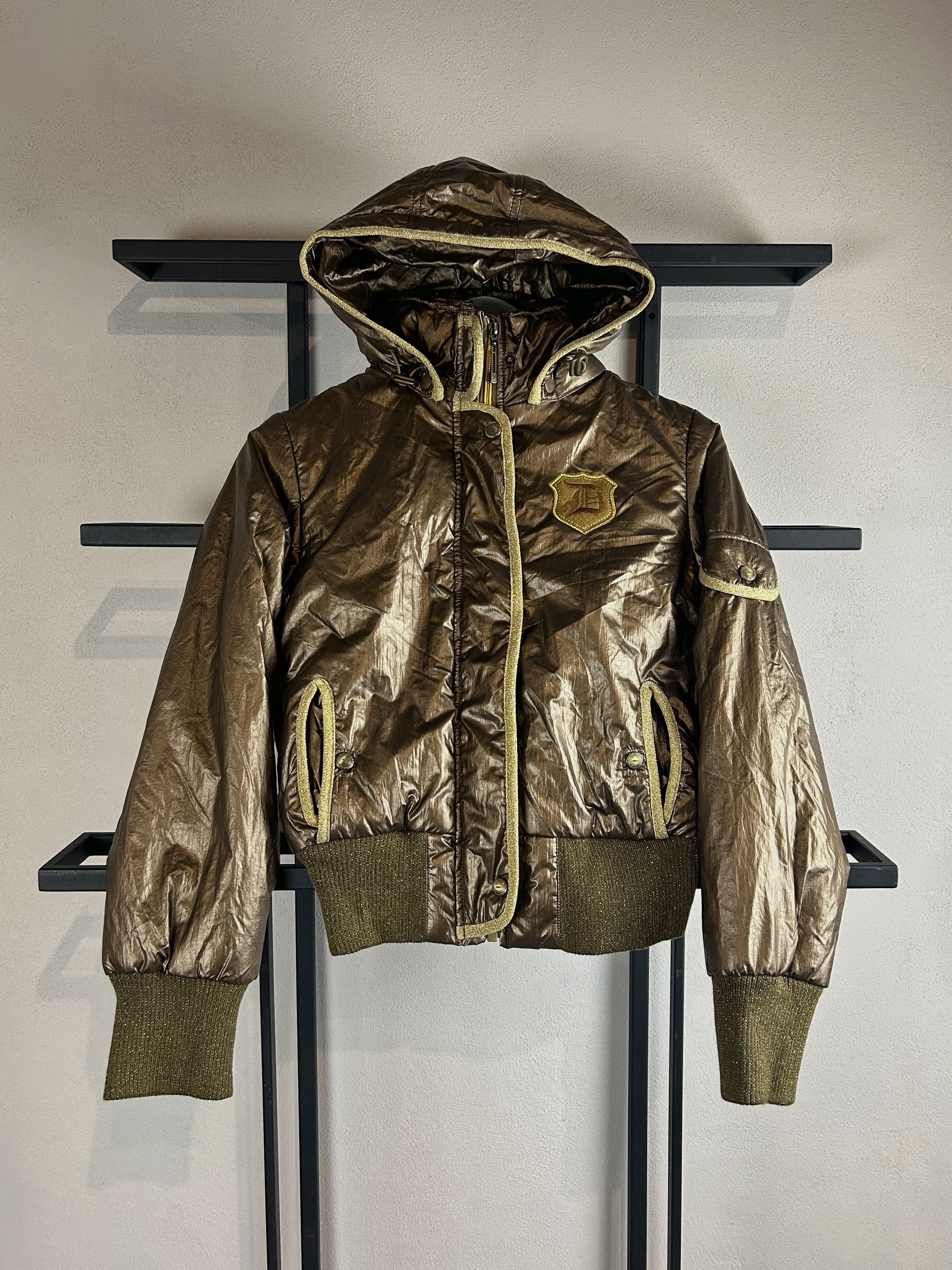 Japanese Brand Streetwera Japanese Opium Gold Melatic Color Hooded Jacket Size XS / US 0-2 / IT 36-38 - 1 Thumbnail
