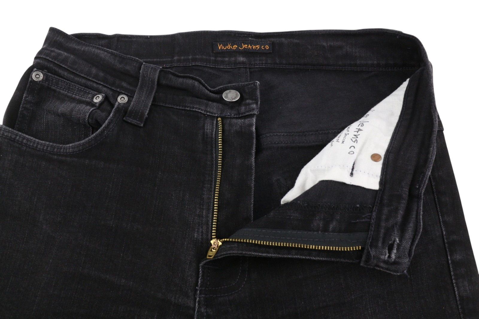 Nudie Jeans TAPE TED BLACK BLACK RING W31/L32 Denim Jeans 86422 Size US 31 - 4 Thumbnail
